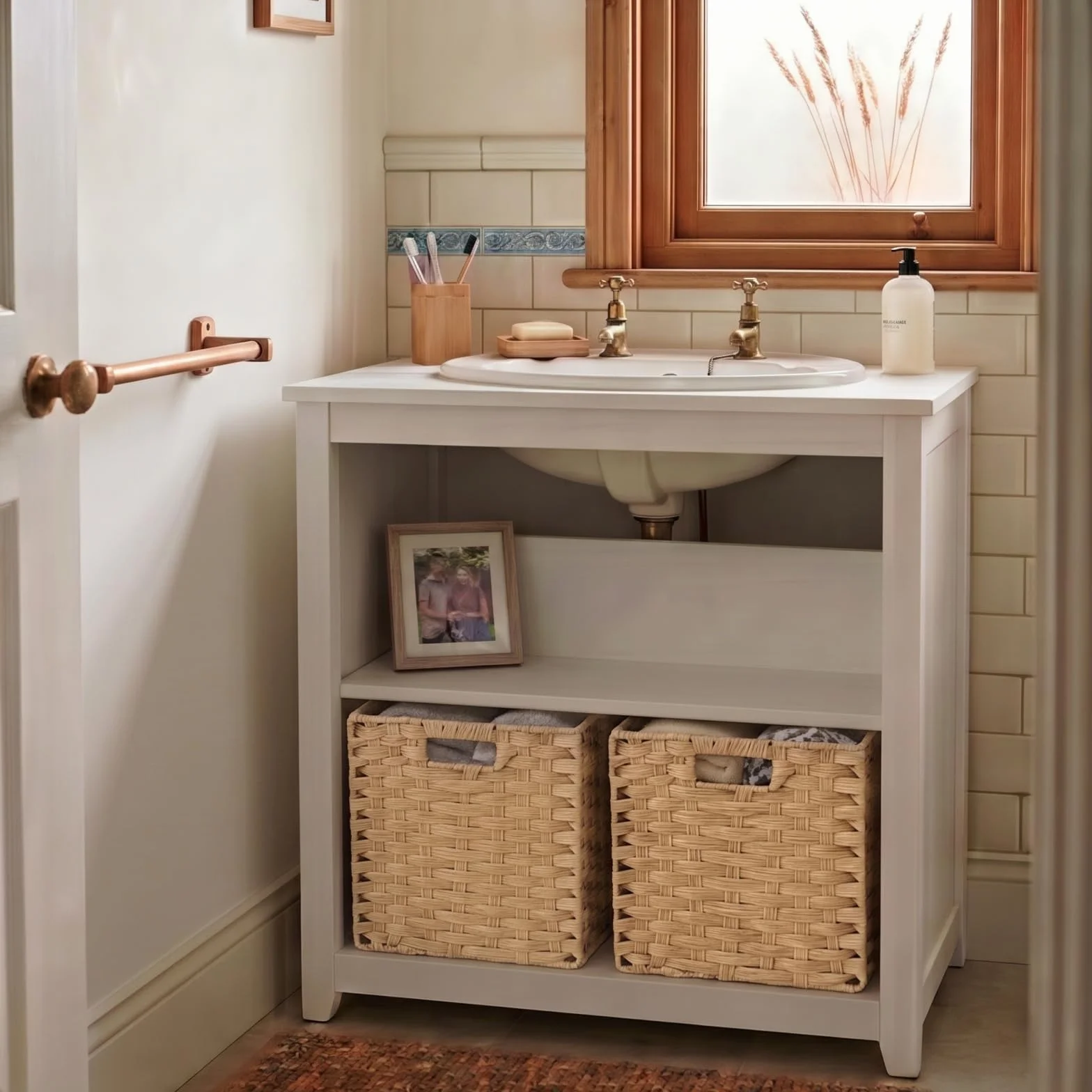 Scatola portaoggetti, 31 x 31 x 31 cm, in finta rattan Kallax, per giocattoli, vestiti, cameretta dei bambini, impermeabile, non ammuffito (4 pezzi, beige chiaro)