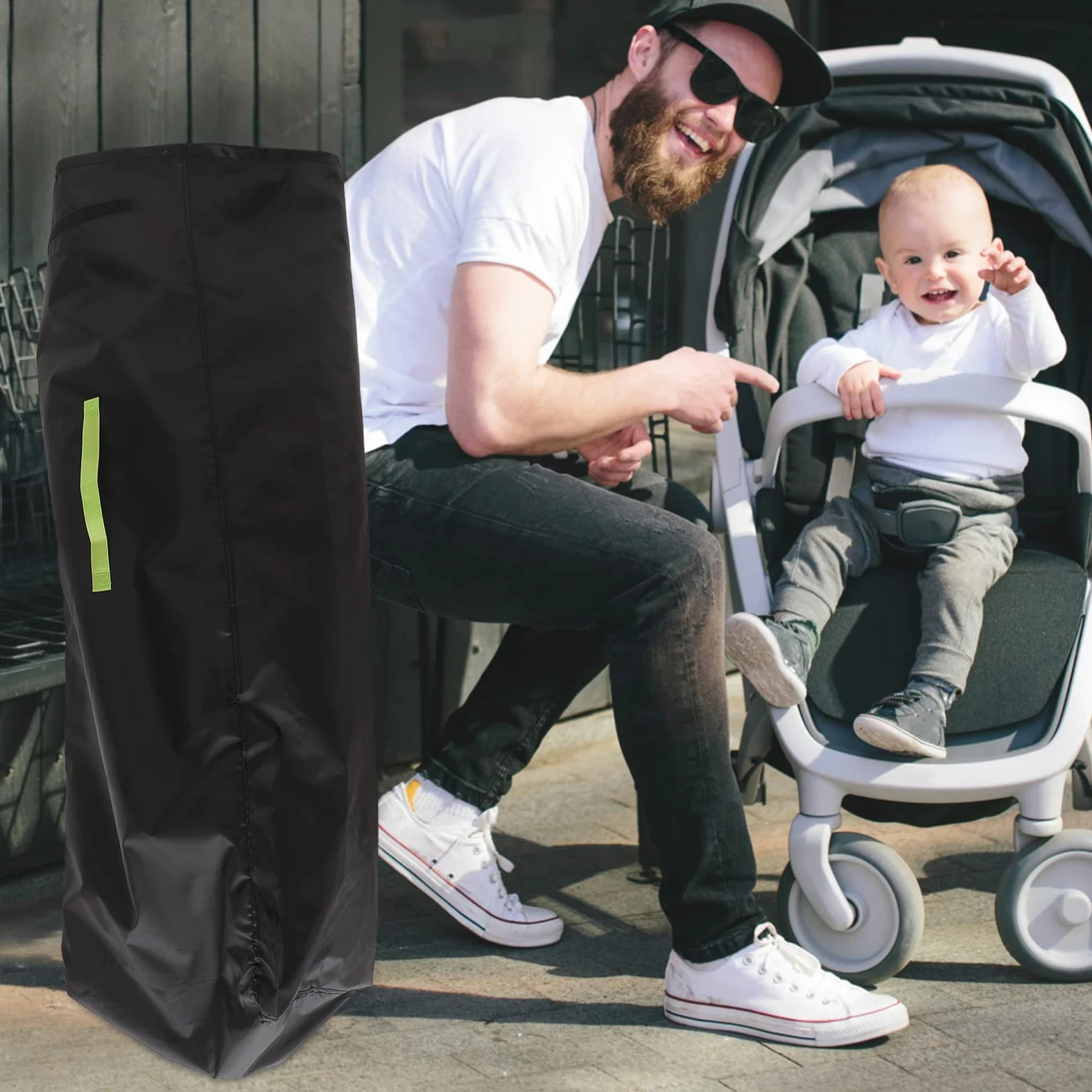 Borsa da Viaggio per Passeggino Ombrello, Sacco Portaoggetti per Carrozzina Singola Oxford, e Facile da Pulire, per Gate Check