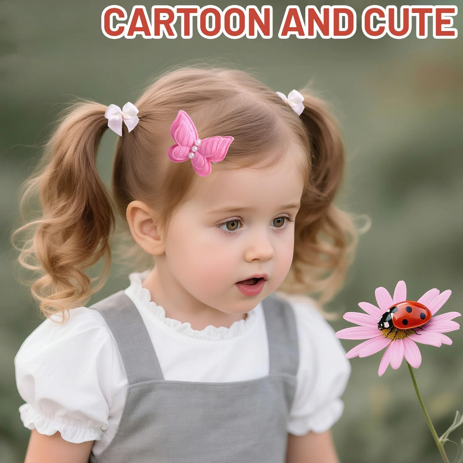 Set di accessori per capelli da bambina, 230 pezzi, clip a farfalla e fasce elastiche, rosa e multicolore