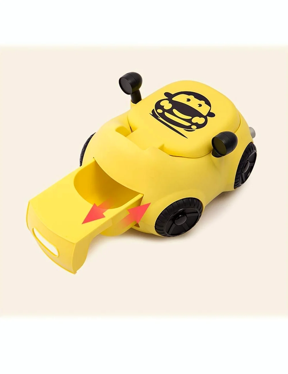 Carino vasino Toilette di Formazione con Motivo a Cartoni Animati, per Bambini Piccoli e Bambini, Base Anti-Skid, Facile Pulito e Vuoto Transition Style, Rosa (Color : Pink)