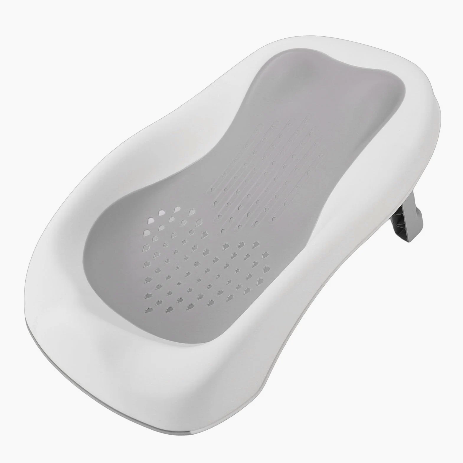 FTVOGUE Supporto per Bagnetto, Materiale Ergonomico TPE PP, Supporto Portatile per Neonati per Neonati 6 Mesi, Ideale per la Sicurezza e il Comfort del Bagnetto (GRAY)