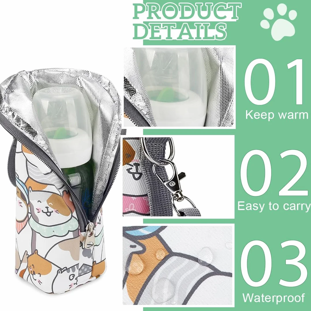 1 Pezzo Porta Biberon Termico Borsa Termica Con Strato Isolante,Borsa Da Viaggio Portatile Per Biberon Appeso Latte Materno Acqua Stoccaggio Sacchetto Di Isolamento