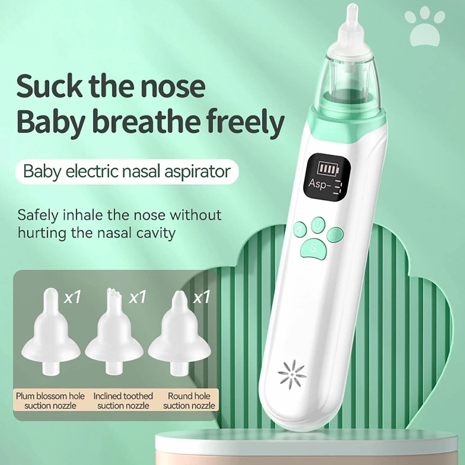ELLENNE ASPIRATORE NASALE ELETTRICO RICARICABILE USB PER BAMBINI/NEONATI | ASPIRATORE NASALE ELETTRICO RICARICABILE CON USB PER BAMBINI E NEONATI ANTIMUCO