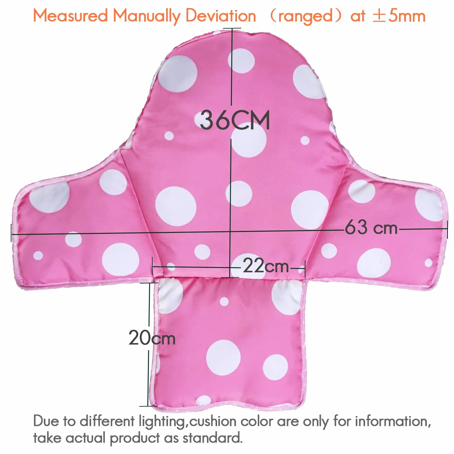 ZARPMA Cuscino compatibile con seggiolone IKEA Antilop, nuova versione per seggiolone, lavabile, pieghevole, imbottitura per sedia per bambini, colore rosa