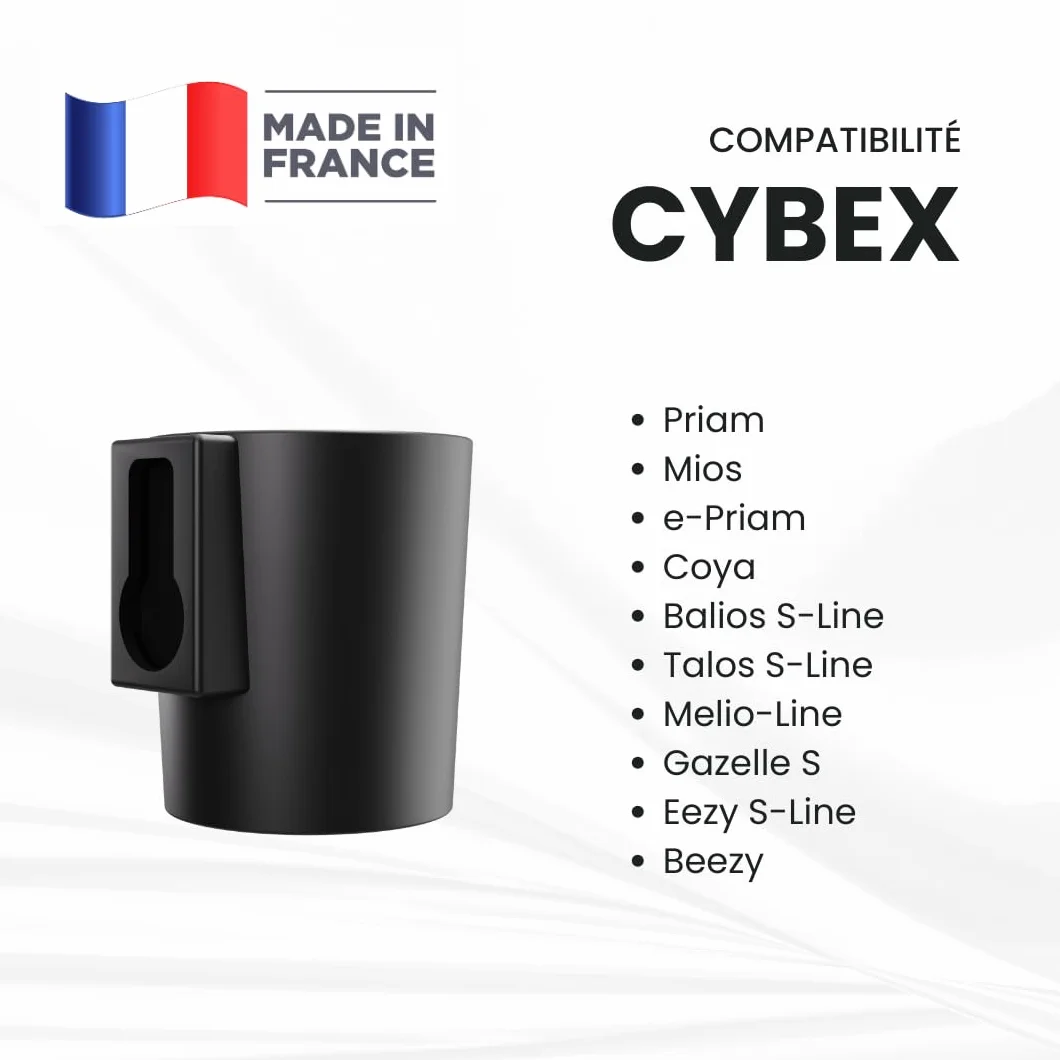Cybex - Porta bicchiere per passeggino, compatibile con Cybex Priam, Mios, Coya, Balios, Talos, Gazelle S, Eezy S-Line, Beezy, Melio - Porta Biberon/Porta Bottiglia