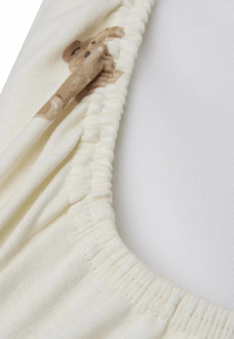 Jollein Coprimaterasso per fasciatoio Teddy Bear, 50 x 70 cm, 100% cotone, Coprimaterasso per fasciatoio Teddy Bear