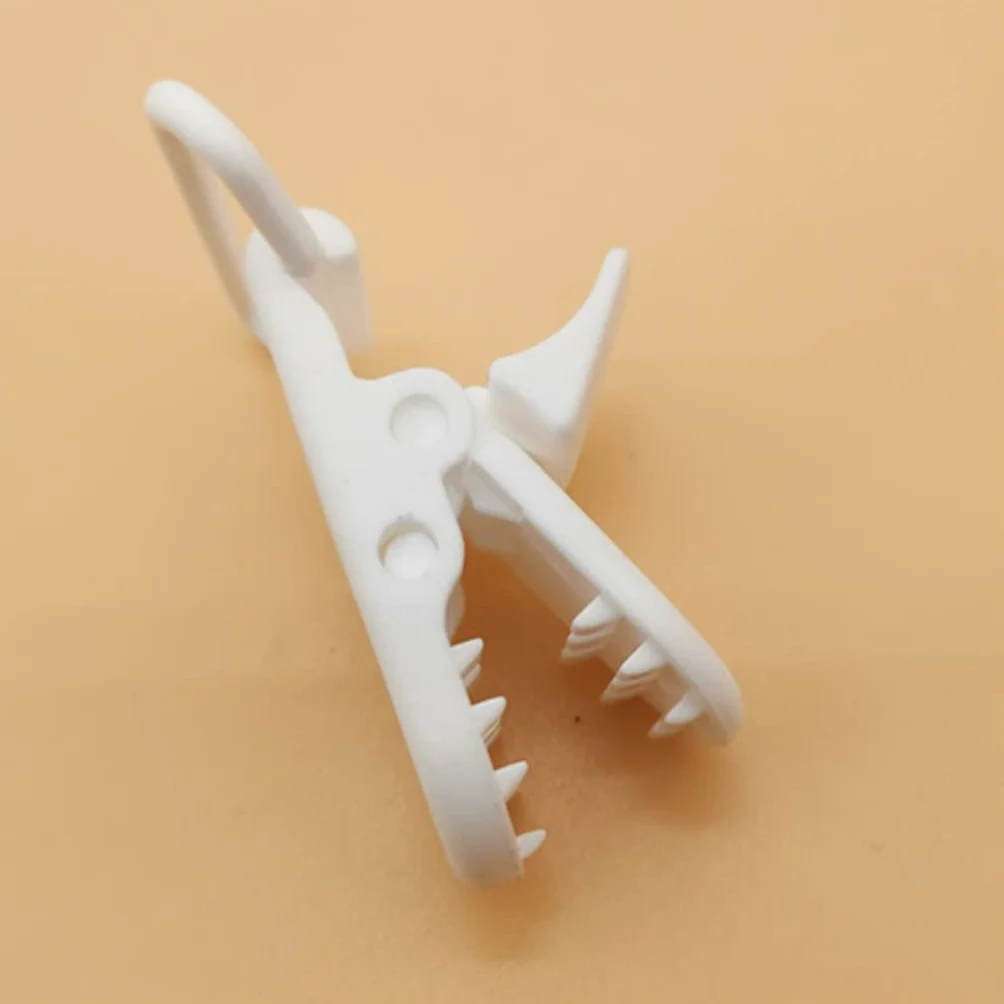 10 pezzi riutilizzabili in plastica distintivi clip per bambini manichini ciucci clip per giocattoli per bambini artigianato bianco design utile