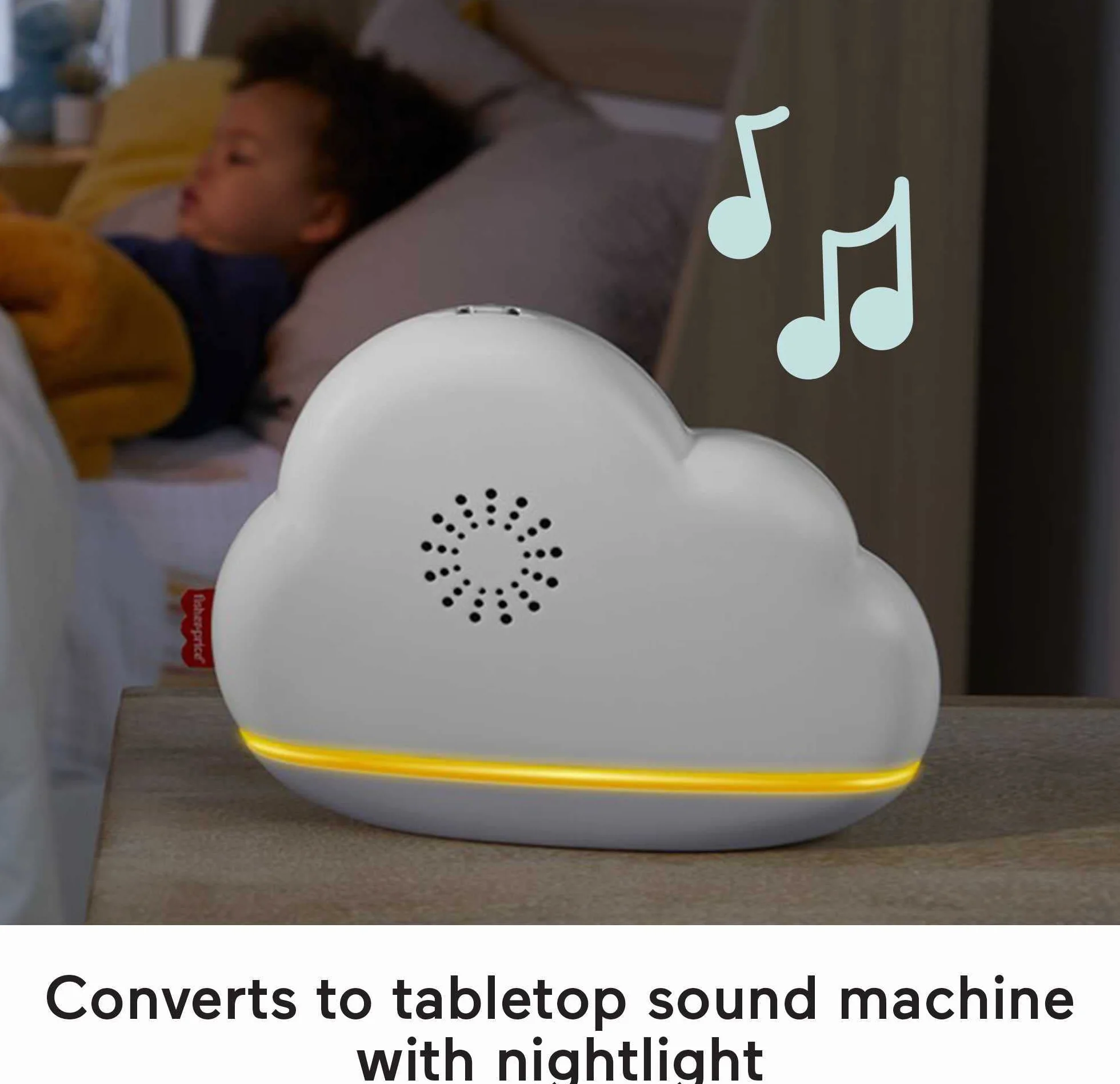 Fisher-Price-Giostrina Dolce Arcobaleno per Culla Fianco Letto, Unità Rilassante da Appoggio e Unità Sonora da Culla, Compatibile con le Culle, Giocattolo per Bambini 0+ Mesi, HBP40