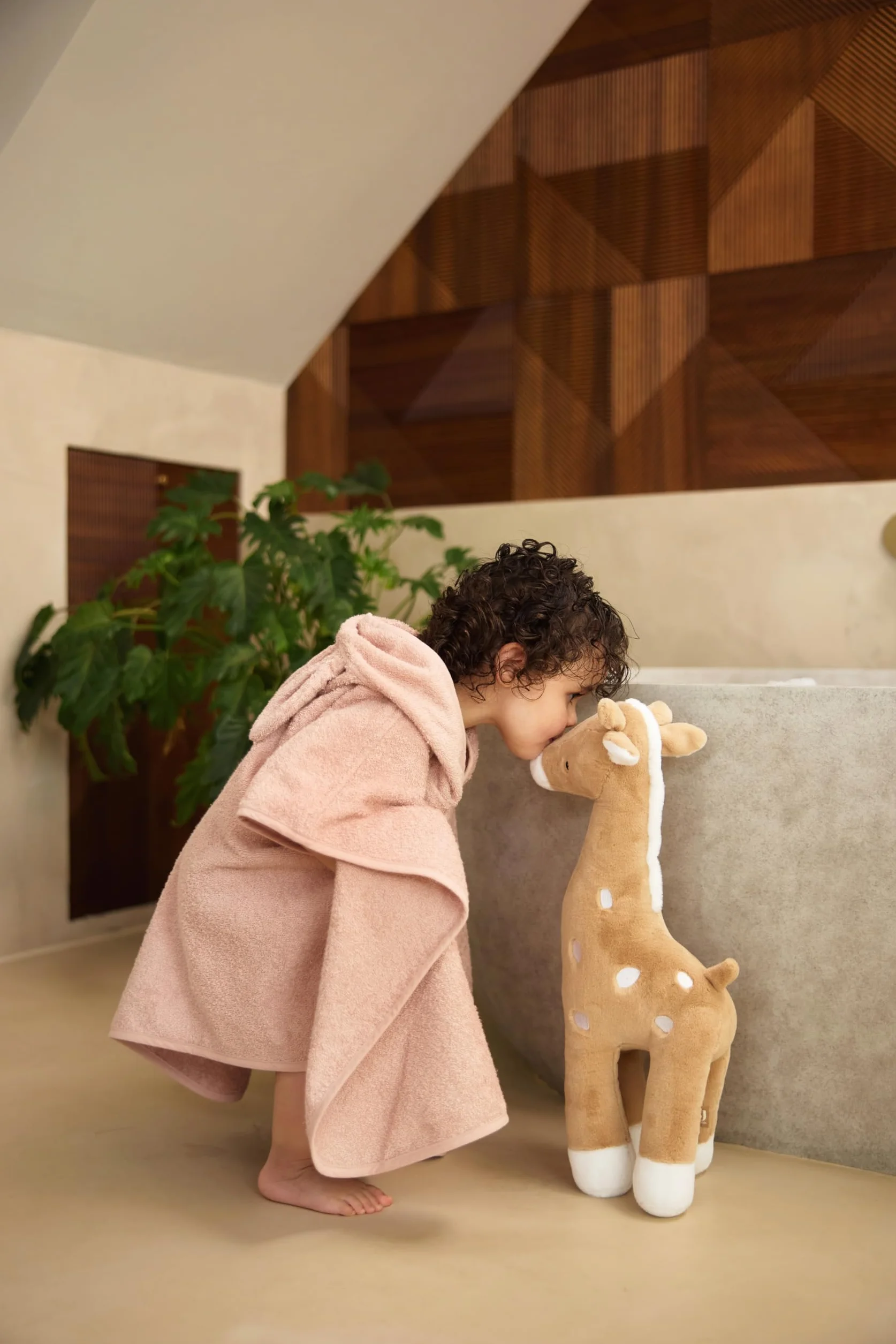 Jollein Poncho da bagno per bambini 1-4 anni – Terry, Wild Rose – 100% cotone – Spugna – Certificato Oeko-Tex – Con cappuccio con orecchie – Poncho da bagno per ragazze e ragazzi