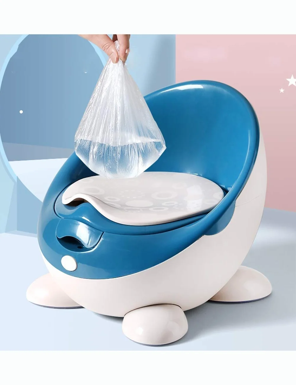 Sistema vasino Facile da Pulire e Facile da Usare Seduta di Allenamento Potty, aggiornare i Servizi igienici per Bambini Baby, Green (Color : Blue)