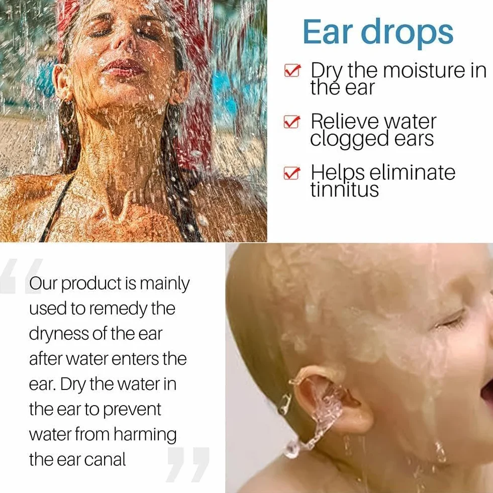 20 ml di gocce auricolari per la cura dell'otite media, gocce per il dolore all'orecchio, prurito, otite acuta, infezione batterica, rimozione, trattamento, pulizia del cerume