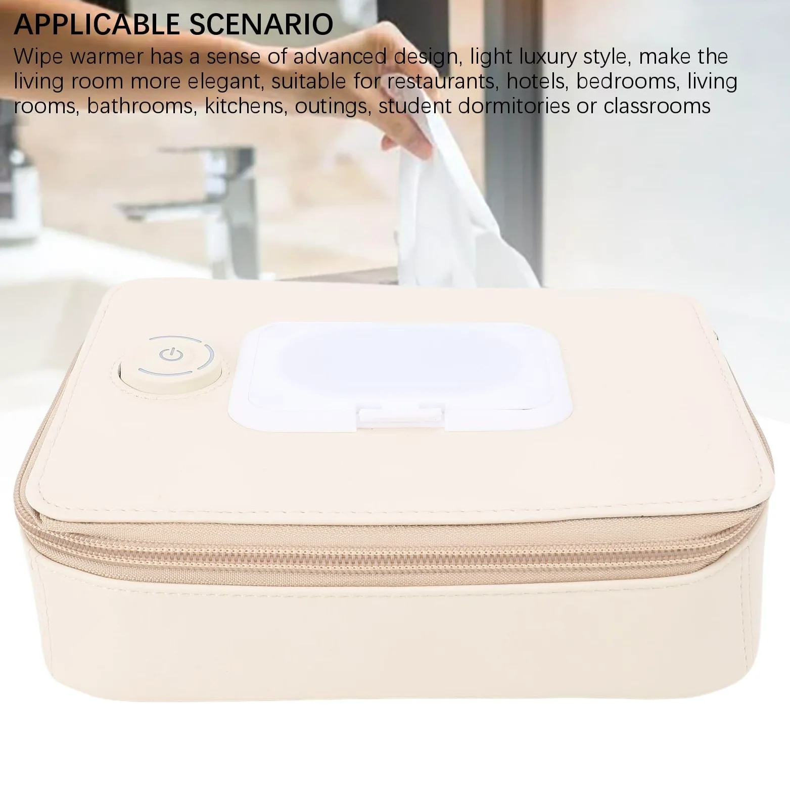 Fafeicy Scaldasalviette per Neonati, Scatola per Fazzoletti in Pelle PU, Salviette Umidificate a Temperatura Costante per la Casa e il Viaggio