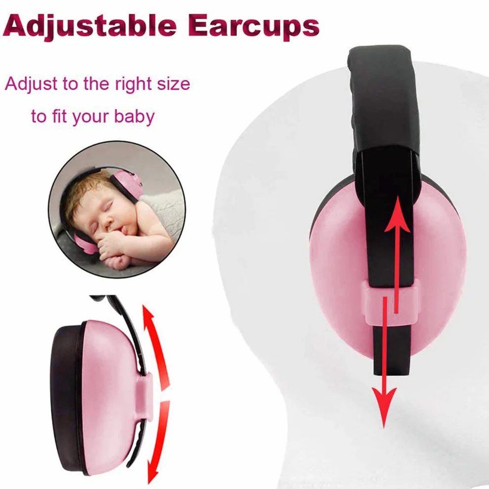 YANKUIRUI Cuffie Neonato Antirumore, Confortevole Per Sonno, Viaggi e Attività Quotidiane, Protezione Acustica Fino a 36 Mesi, Riduzione del Rumore SNR 26dB, Archetto Regolabile e Antiscivolo