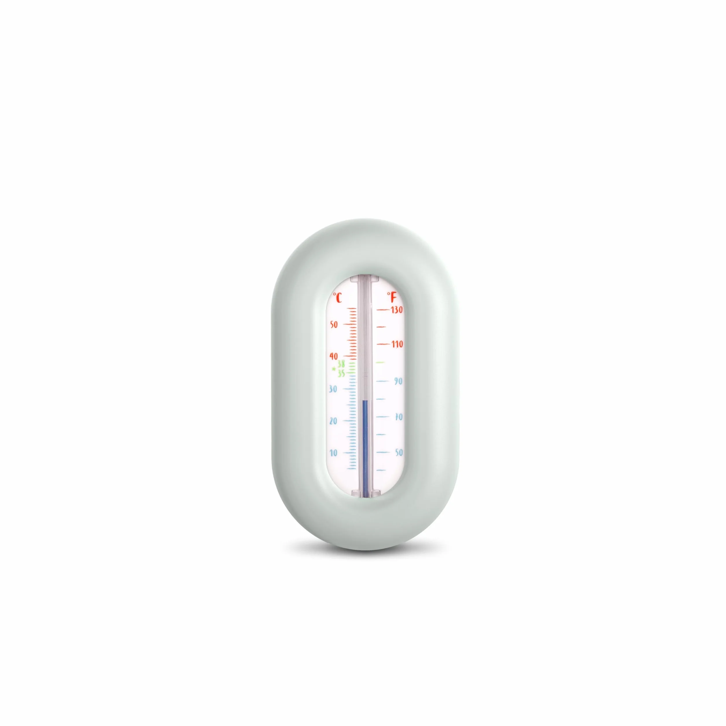Suavinex, Termometro da Vasca per Neonati, per il Bagnetto, Senza Mercurio, Senza Batterie, Preciso, Resistente, Veloce e con Scala Cromatica, Gradi ºC e ºF, Galleggiante, +0M, Design Birdies, Verde