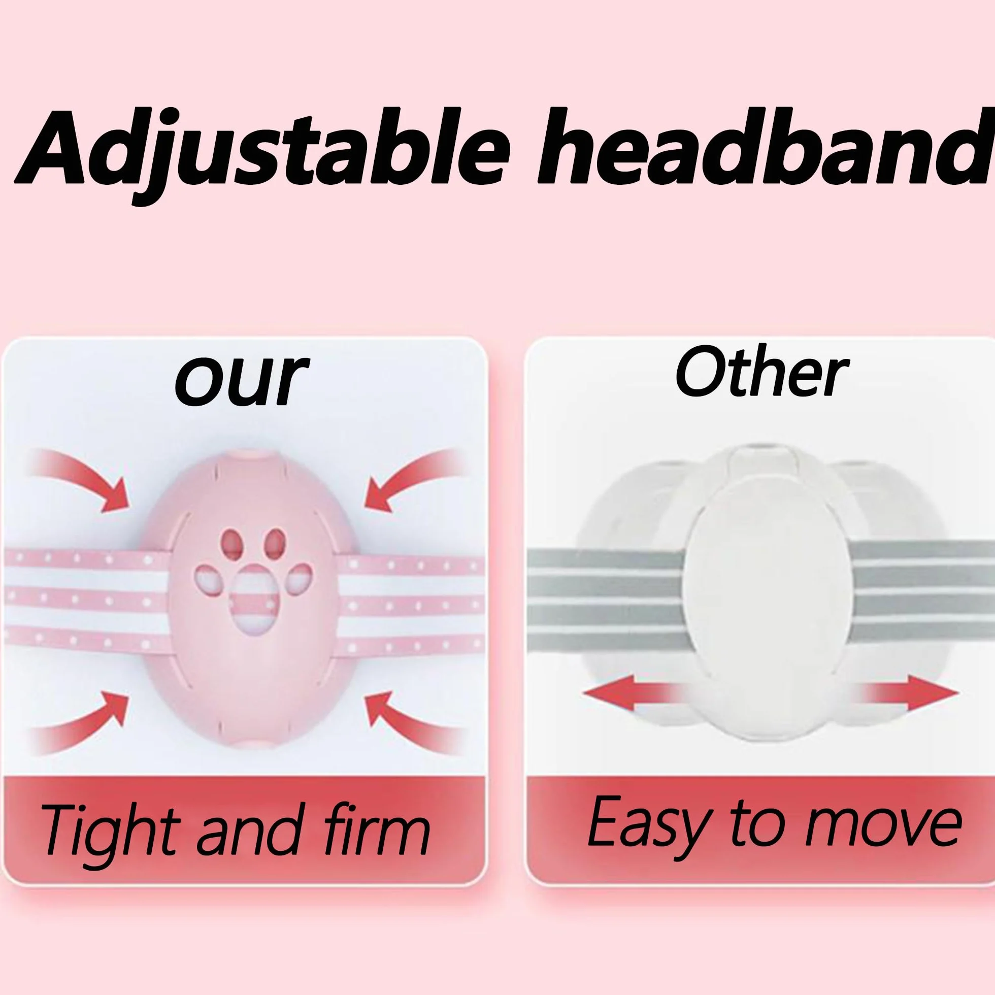 2 in 1 Cuffie Neonato Antirumore, 25db Caschi Antirumore Per Bambini-Cuffie Antirumore Per Bambini 0-4 Anni, Protettori Acustici Per Neonati, Antiscivolo E Antistress, Rosa