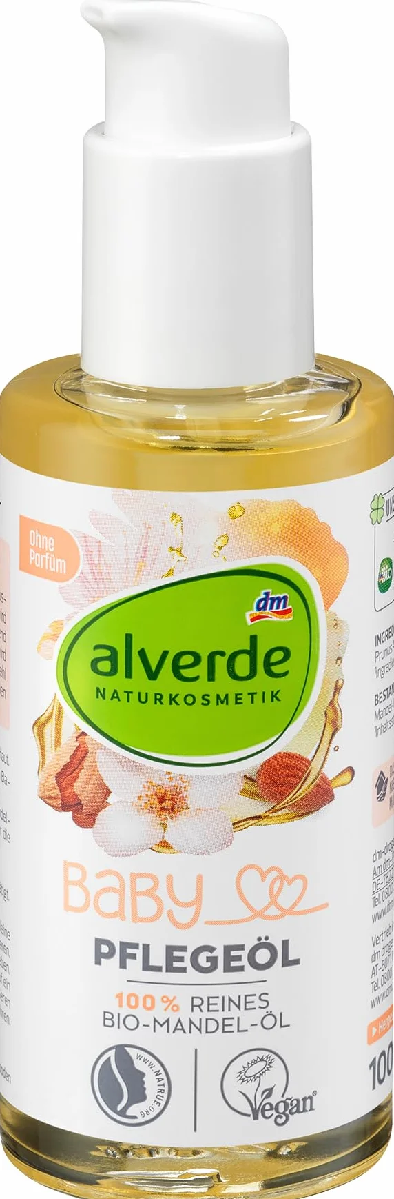 alverde Baby - Olio di mandorle biologico puro al 100%, 100 ml