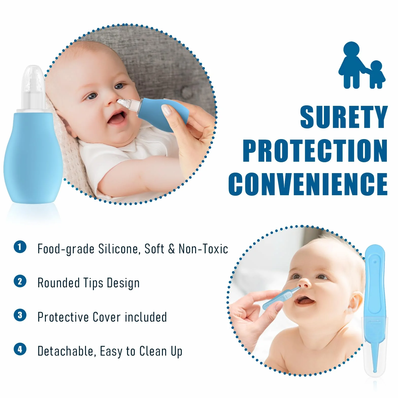 Kit Unghie Neonato, Set di 13 Pezzi, Dotato di Set Manicure Neonato, Neonato Accessori Utili,Pettini e Altri Vari Set di Assistenza Alla Sicurezza Del Bambino, Baby Daily Care Essentials (Blu)