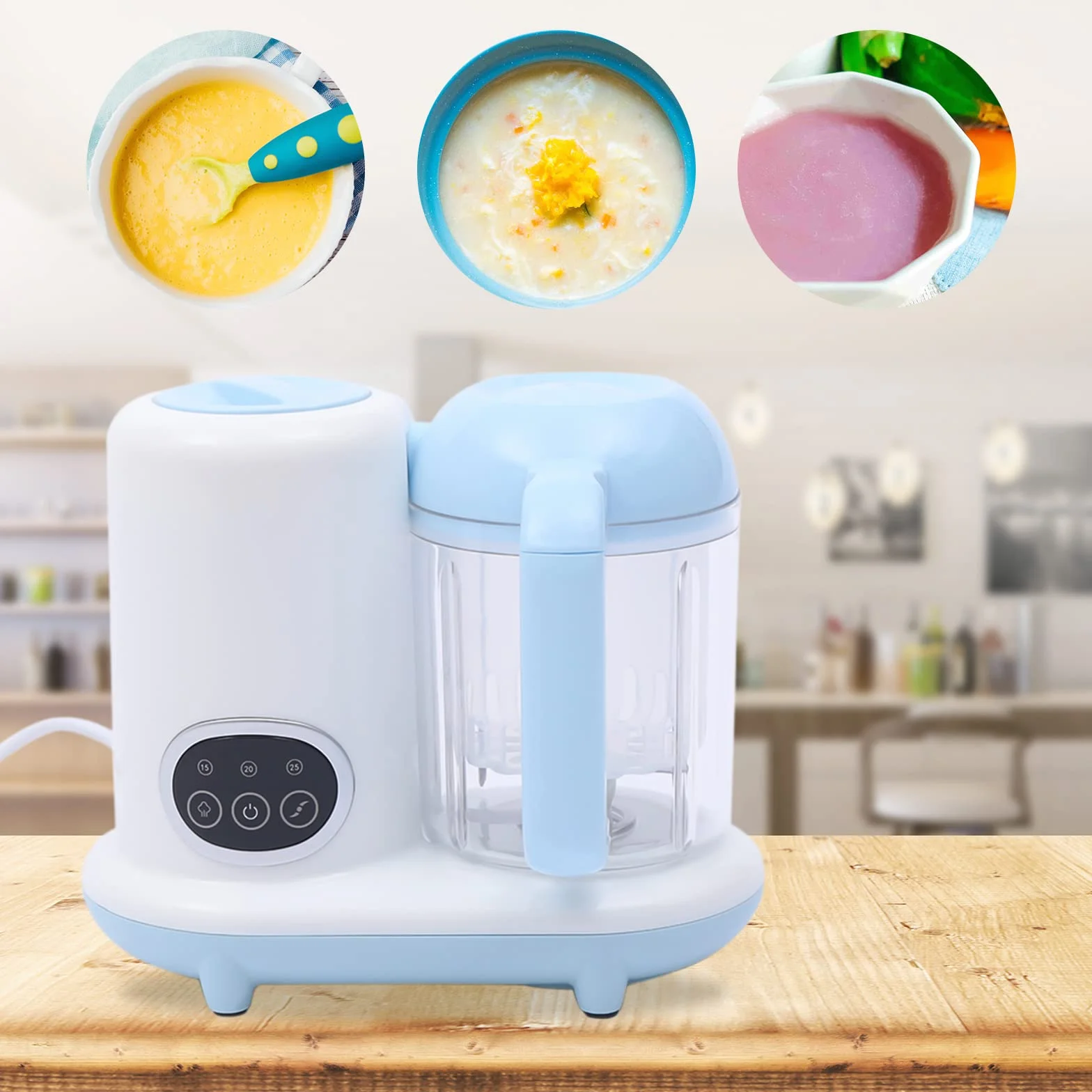 Preparatore per alimenti per bambini, 237 x 171 x 204 mm, frullatore 1050 ml, serbatoio acqua 180 ml, 50 Hz, 300 W