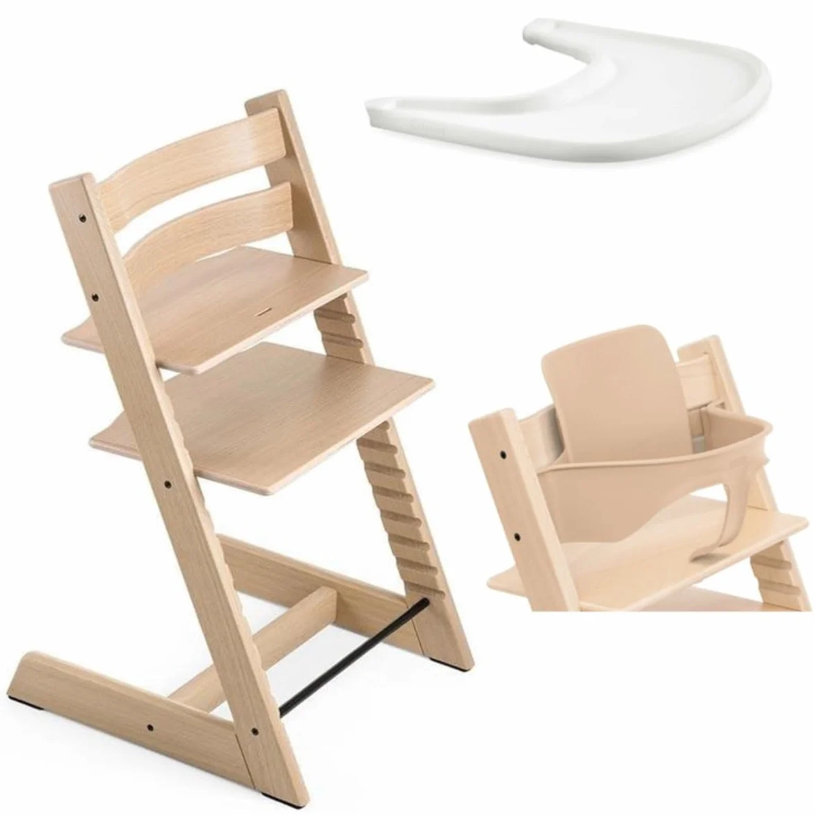 Stokke Pack Chaise Tripp Trapp Naturel avec Baby Set - Tablette OFFERTE