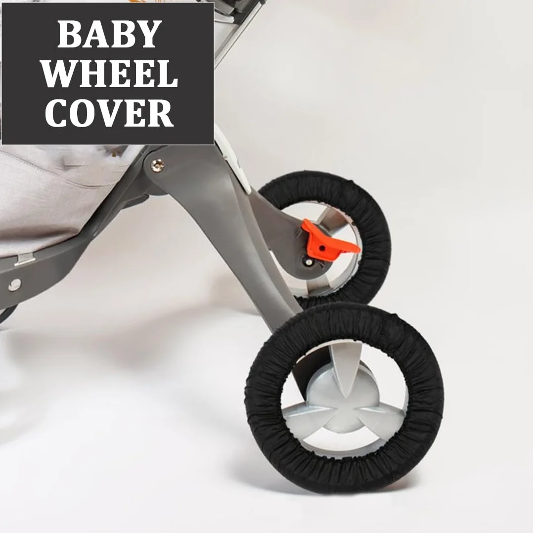 Copriruota per passeggino, 4 pezzi Passeggino Coprigambe Antipolvere Copriruota per Passeggino Accessori per Passeggino,Copriruota per Passeggino,Coperture di Protezione Ruote Antipolvere