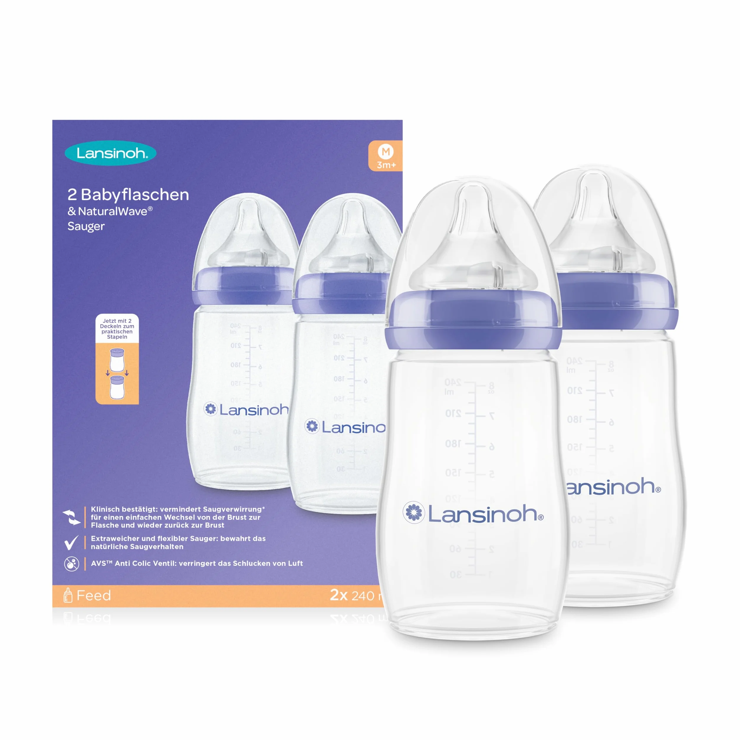 Lansinoh I Biberon Natural Wave 2 x 240 ml