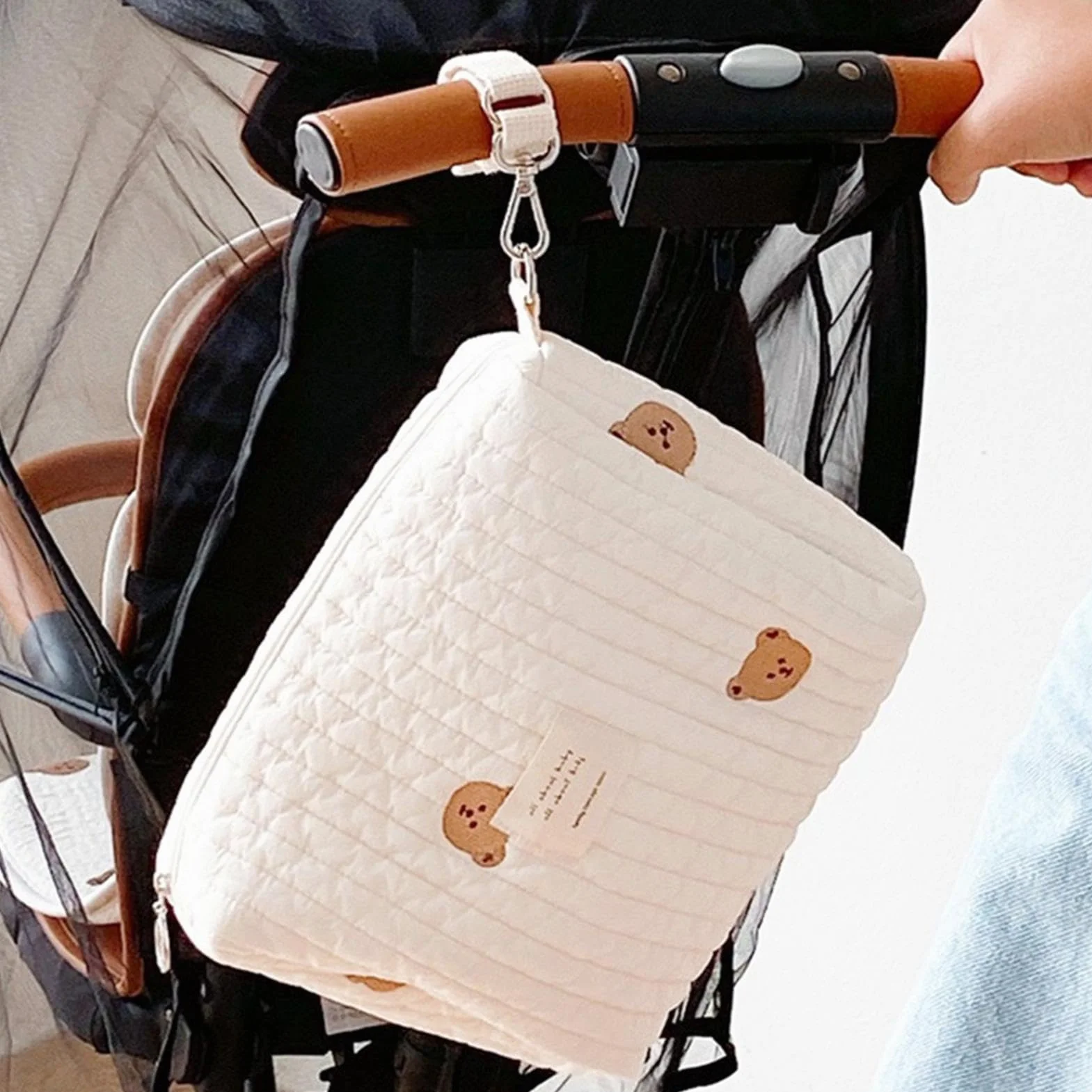 Borsa Per Pannolini Portatile Universale Per Bambini, Organizer Per Passeggino Facile Da Pulire, Grande Capacità, Tasca Con Cerniera, Riutilizzabile