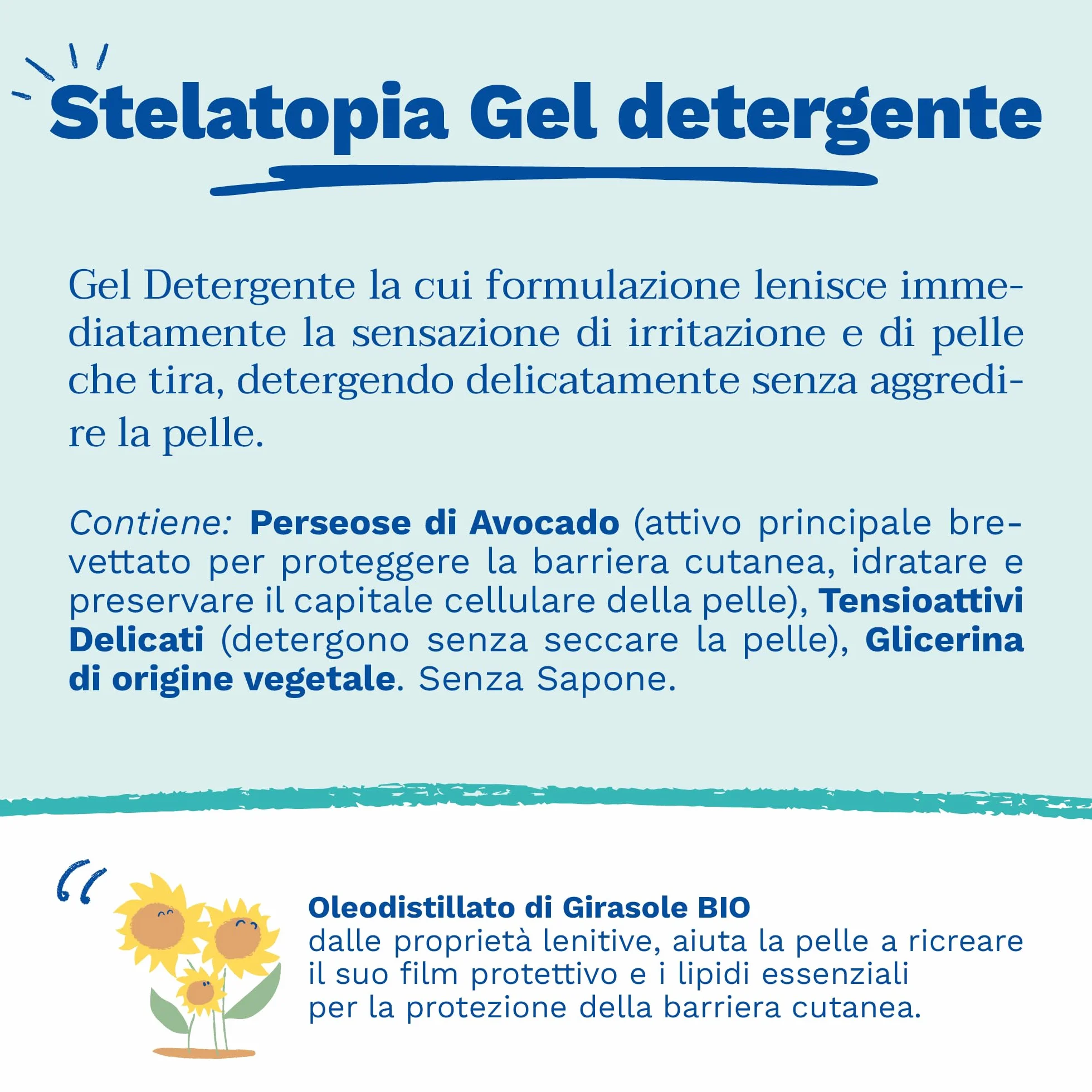 Mustela Stelatopia Gel Detergente per Pelle con Estrema Secchezza o Dermatite Atopica, Corpo e Capelli, Neonati, Bambini, Tutta la Famiglia - Lenisce il Prurito, Senza Profumo (500ml)