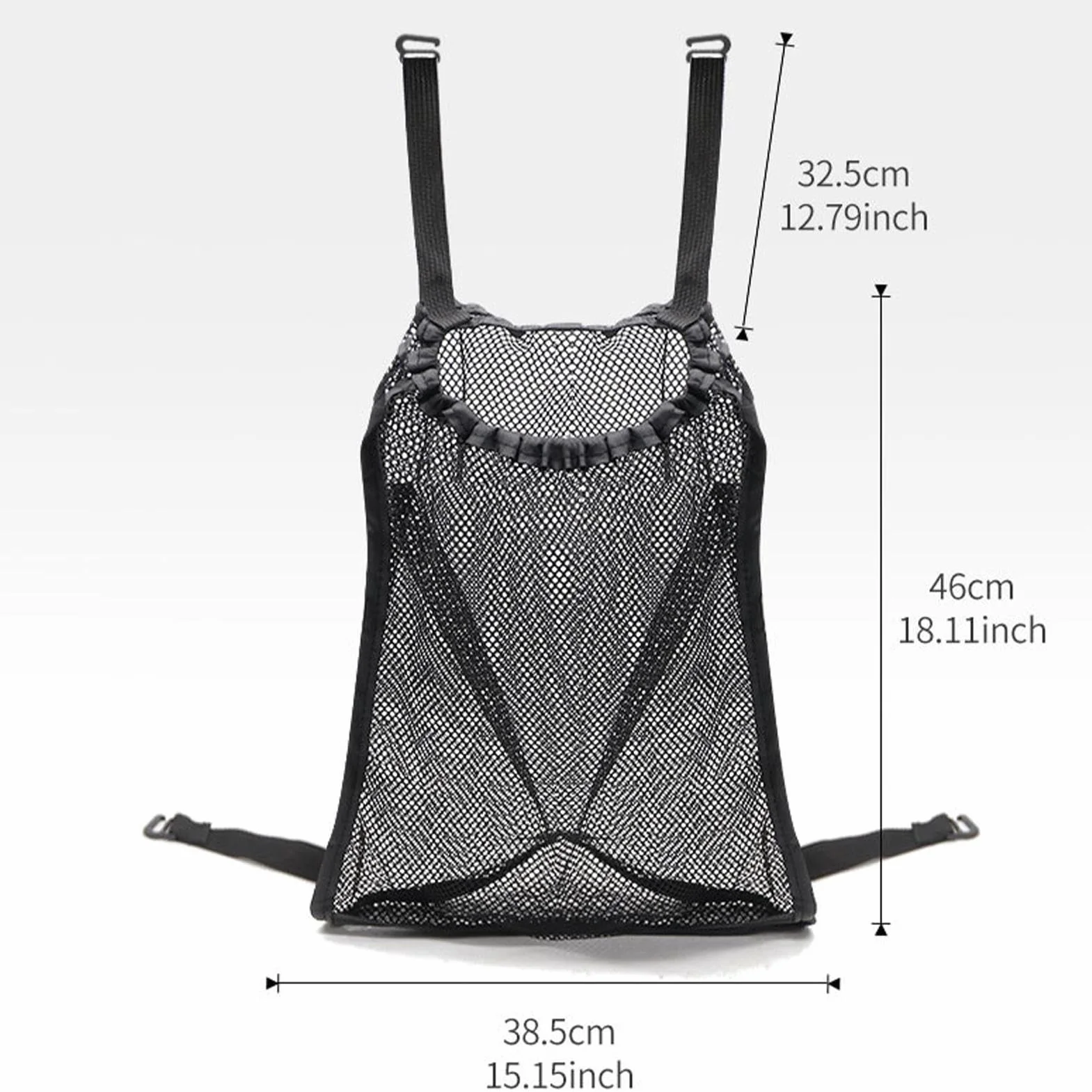 Net di stoccaggio dei passeggeri - organizzatore riparato con cinturini regolabili, borsa a maglie di grande capacità | Rete cargo per pannolini, snack, giocattoli, accessorio per passeggino, contenit