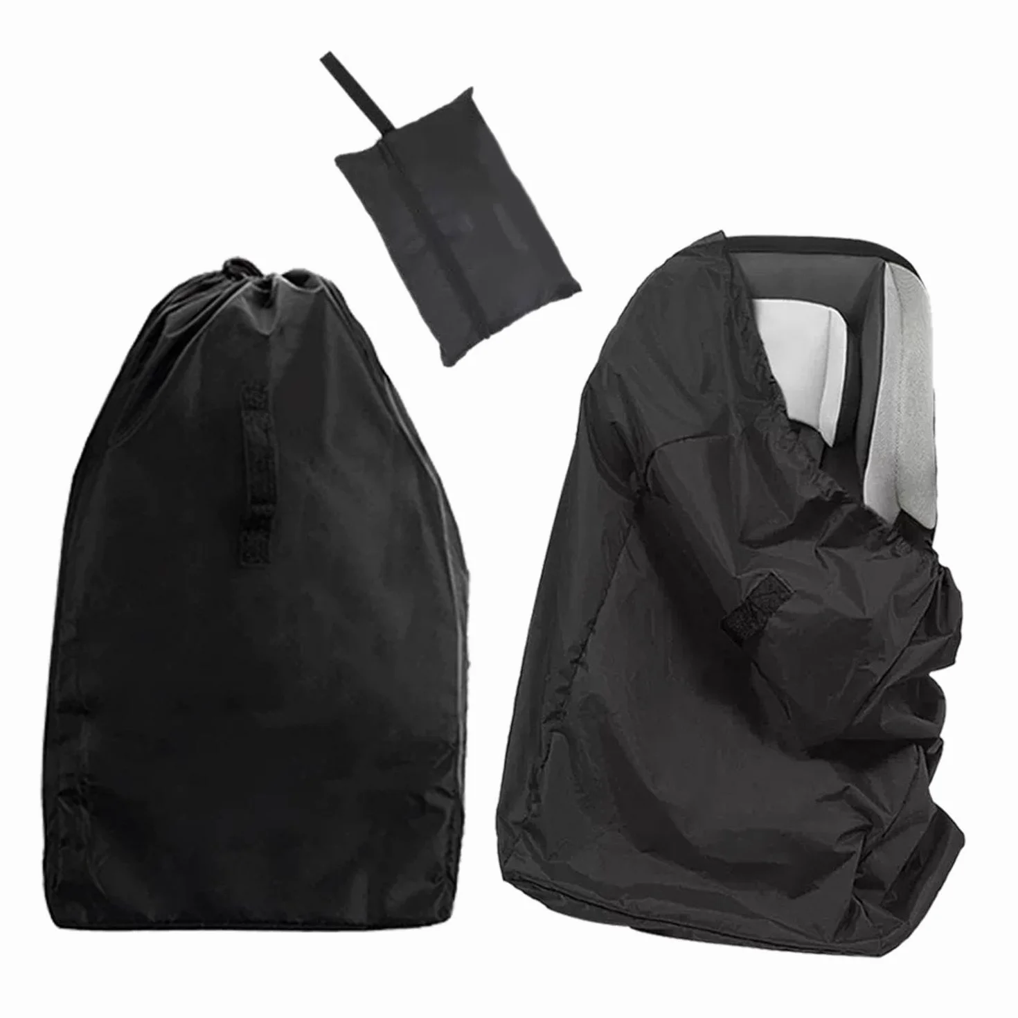 1 sacchetto di sicurezza nero 86x43 cm, tessuto Oxford, resistente all'acqua e alla polvere, multifunzionale, adatto per i viaggi, chiusura con cordoncino