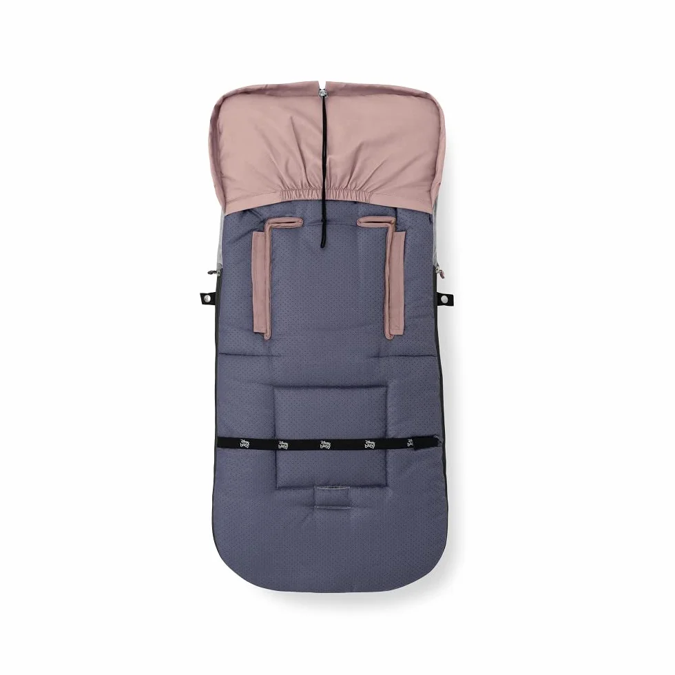 Sacco Passeggino Invernale Universale Interbaby | Copri Passeggino Universale Morbida | Sacco Termico per Ovetto Rimovibile, Doppia Apertura, Facile da Lavare, Materiali Anallergici, Rosa
