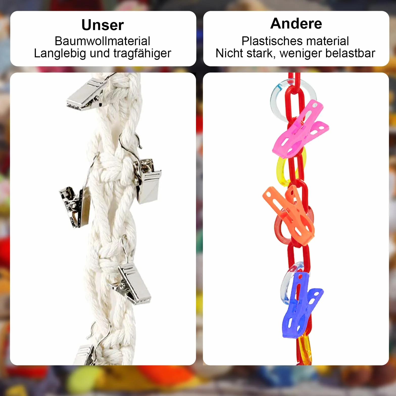 APOMOONS Supporto per Animali di Peluche da Appendere con 20 Mollette in Metallo, Decorazione per La Cameretta dei Bambini, Porta Peluche per Appendere Cappelli, Calze, Biglietti di Natale