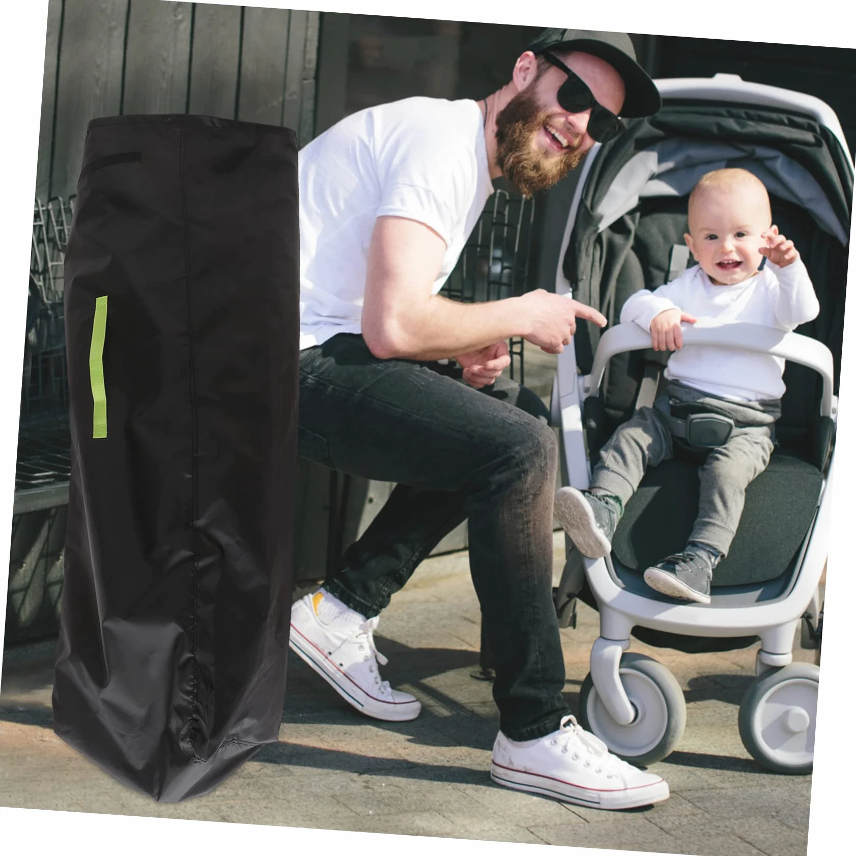 VICASKY Borsa per Passeggino Singolo, Borsa da Viaggio Oxford Nero, Facile da Pulire, Accesso Comodo, per Uso Quotidiano e Viaggio