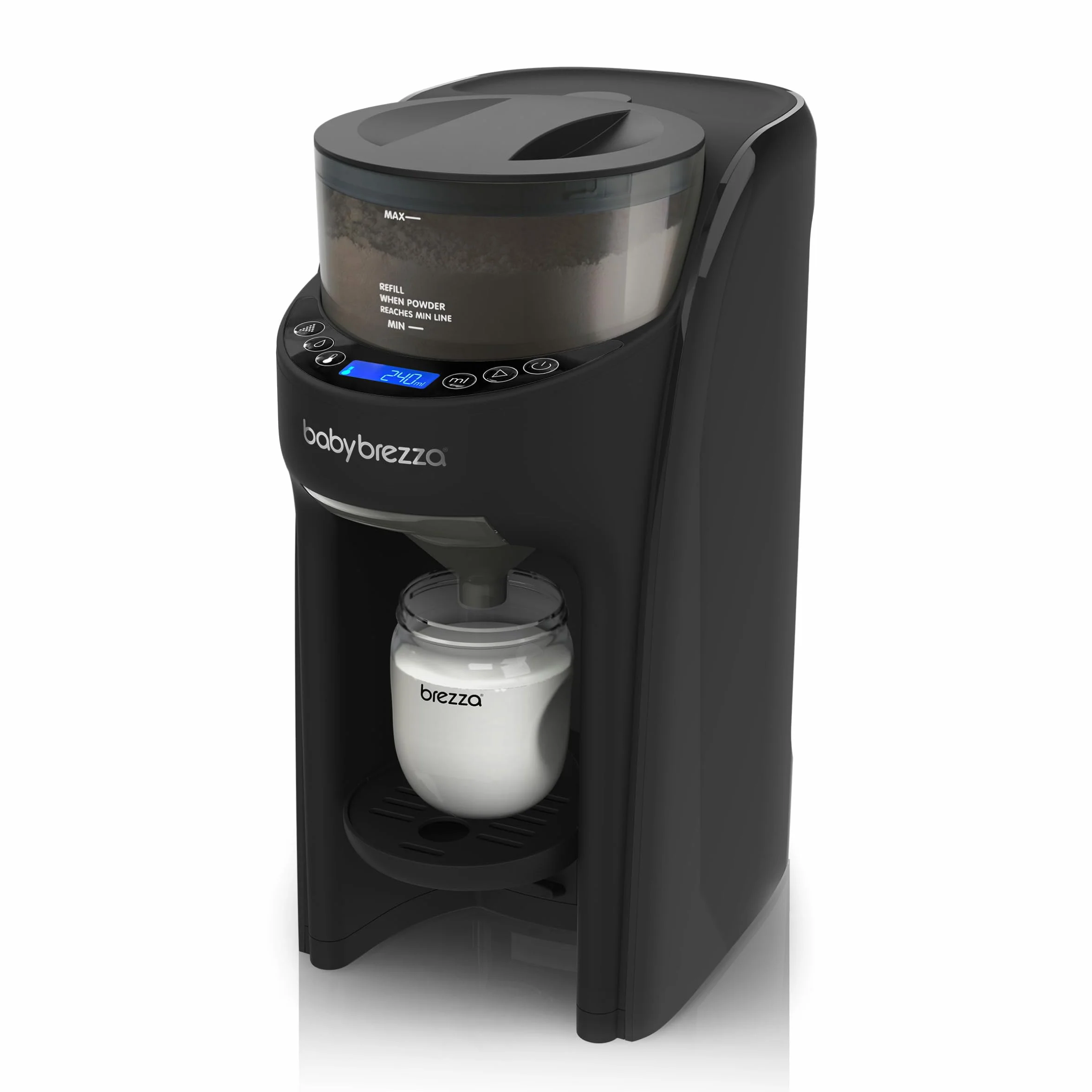 Baby Brezza Formula Pro Advanced nero - Preparatore di Biberon istantaneo e automatico, miscela, riscalda ed eroga automaticamente la Formula o l’Acqua - con 3 Temperature e Dosaggio automatico