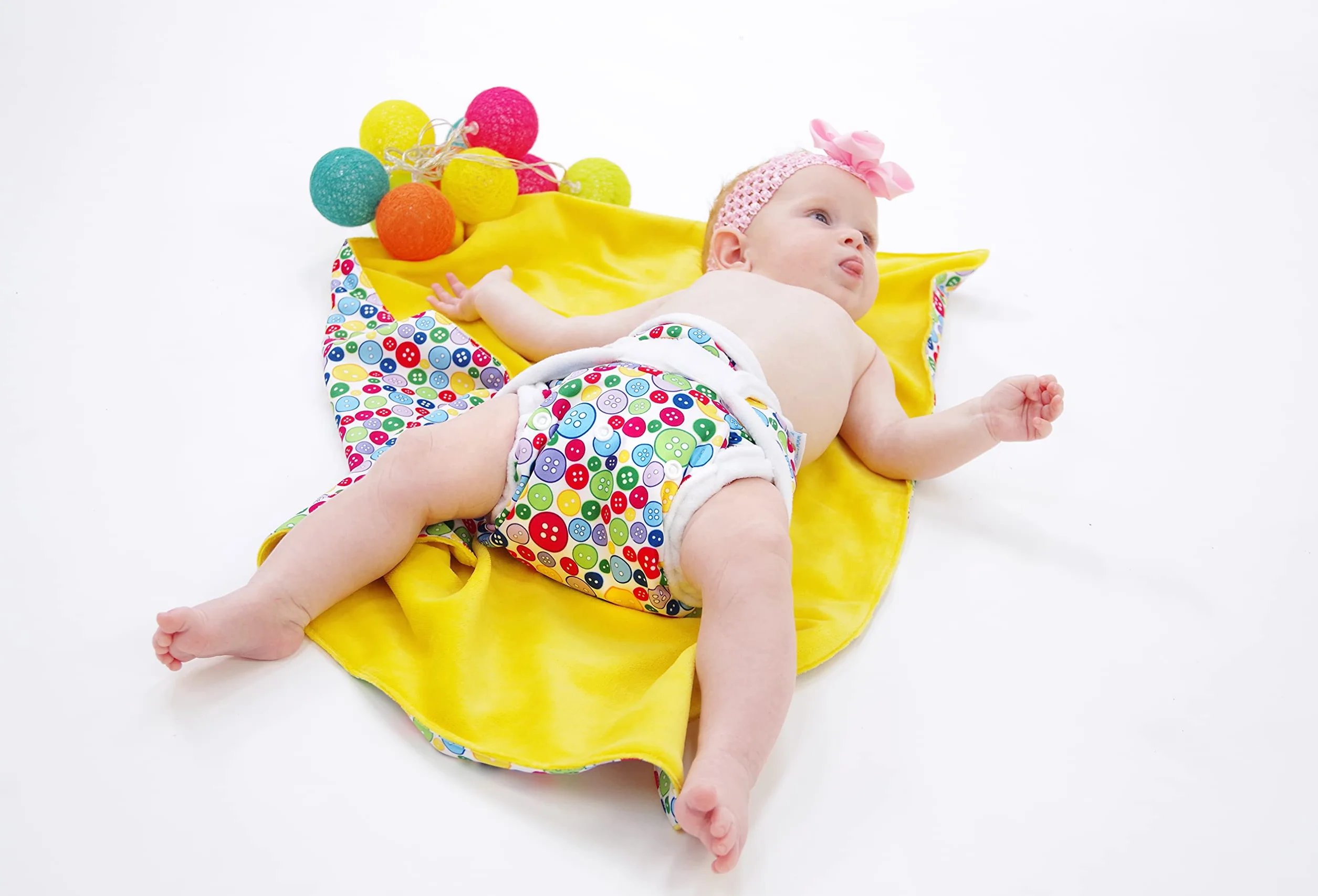 Petit Lulu, Mutandina in tessuto con chiusura in velcro per bambini, taglia unica, 4-15 kg