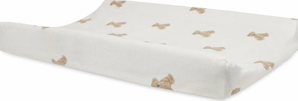 Jollein Coprimaterasso per fasciatoio Teddy Bear, 50 x 70 cm, 100% cotone, Coprimaterasso per fasciatoio Teddy Bear