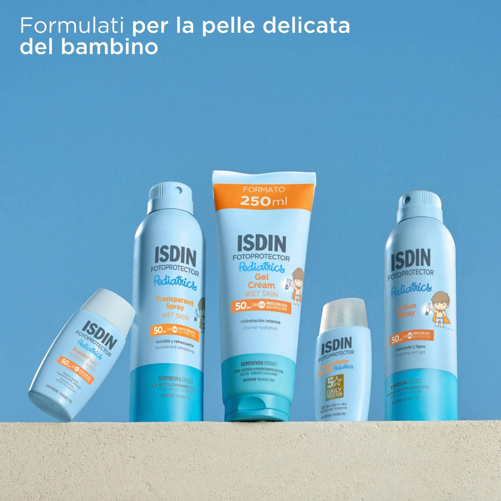 ISDIN Pediatrics Fusion Fluid Mineral Baby SPF 50 (50 ml) | Fotoprotrettore per Bambini dai 6 Mesi | Filtri 100% físici | Adatto per Tutte le Tipologie di Pelle