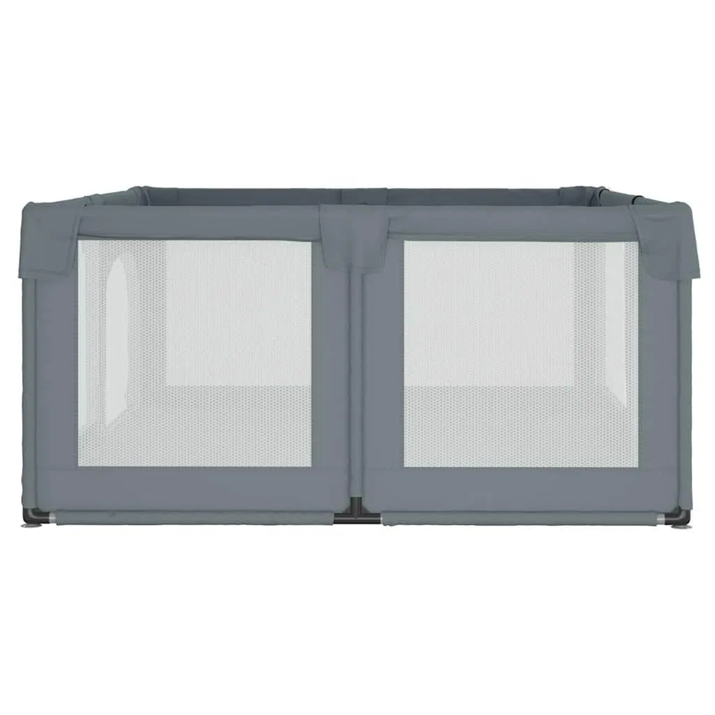 Box per bambini, 2 porte, grigio chiaro, tessuto Oxford