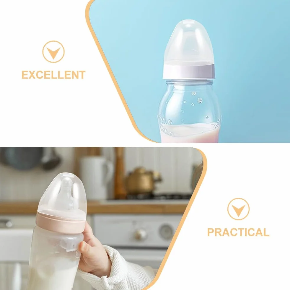 Coperchi Riutilizzabili per Tettarelle Tappo Anti-Perdita in Plastica, Tappi di Ricambio per Bottiglie del Latte a Bocca Larga, Accessori per Allattamento e Protezione Polvere