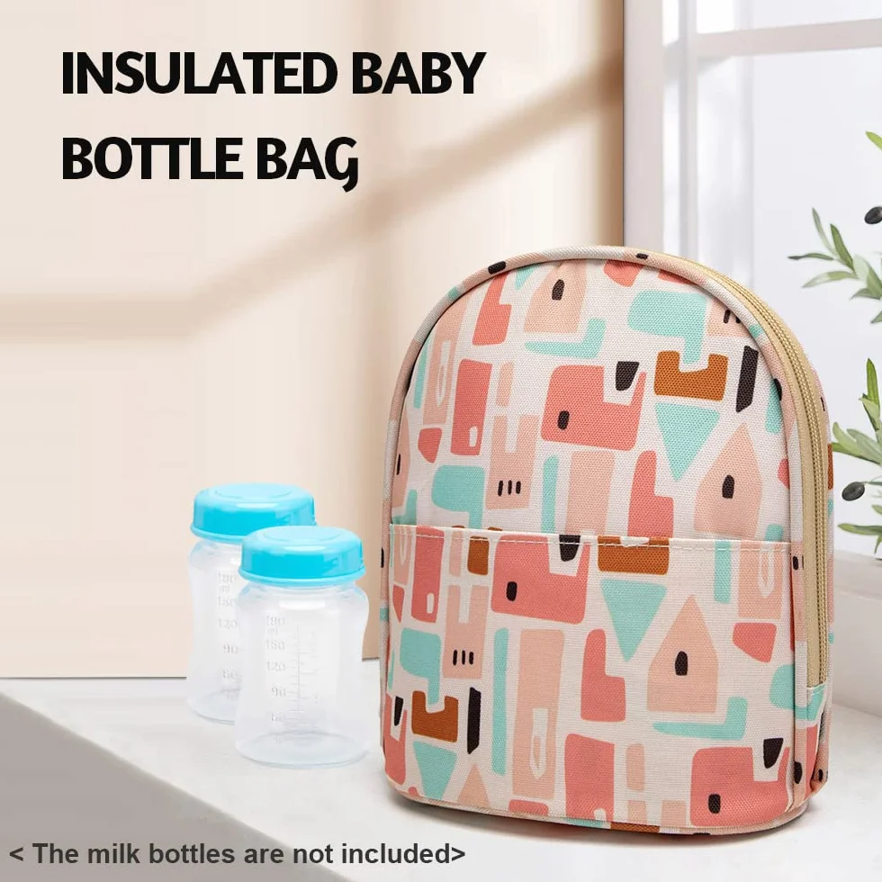 Borsa termica per latte materno Borsa termica per biberon Borsa da viaggio impermeabile per biberon Borsa da viaggio multifunzione per allattamento isolamento a 3 strati Si fissa facilmente