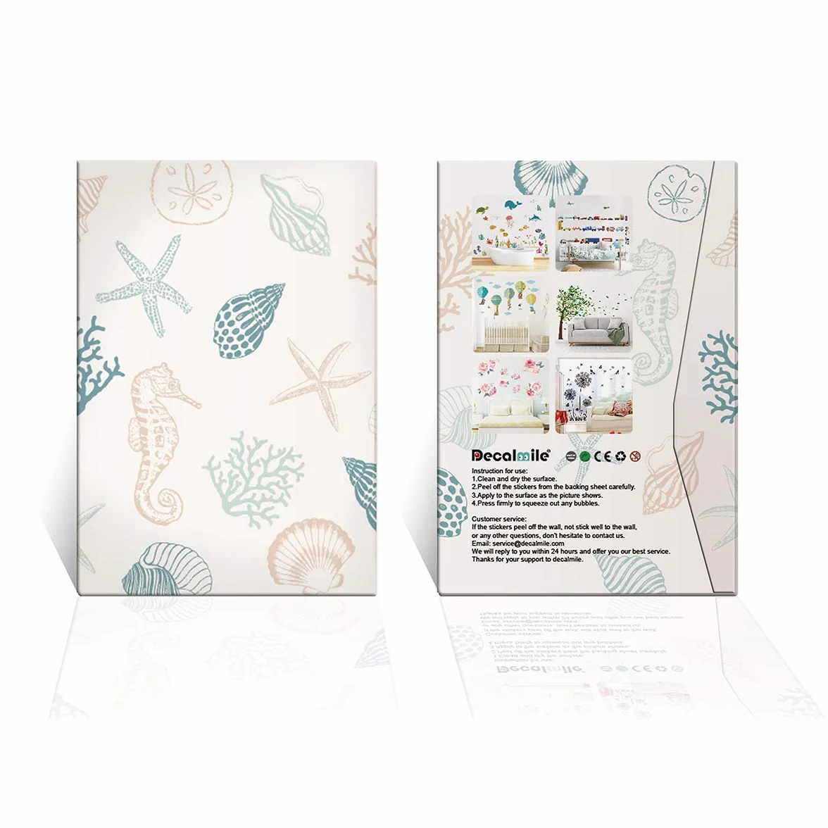 decalmile Adesivi Murali Sotto il Mare Pesci Adesivi da Parete Pesci del Mare Dolphin Balena Tartaruga Marina Alghe Decorazione Murale Bagno Camerette Bambini Camera da Letto