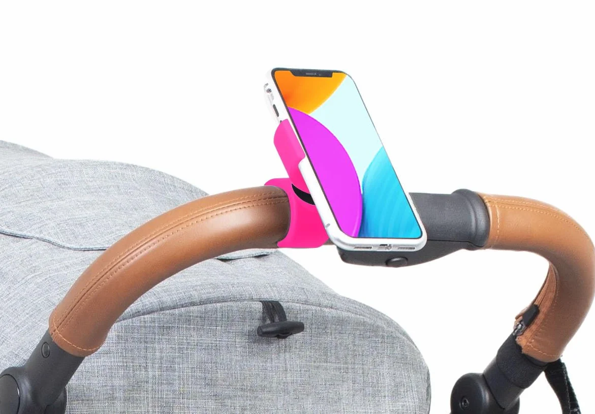 Porta telefono universale per smartphone fino a 7,5" - Portacellulare passeggino universale rosa