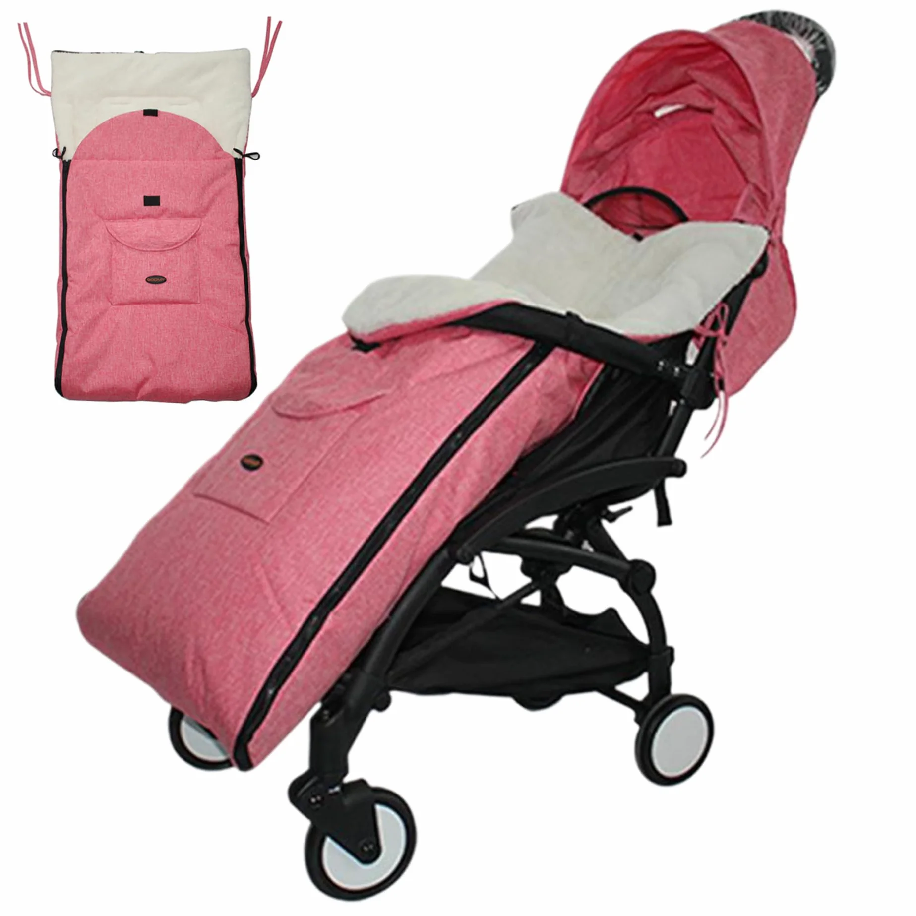 Sacco Coprigambe Per Passeggino, Sacco Nanna Per Passeggino Caldo Invernale 93x43 cm Con Fodera In Peluche E Tasca, Nanna Universale Per Per La Stagione Fredda All'aperto