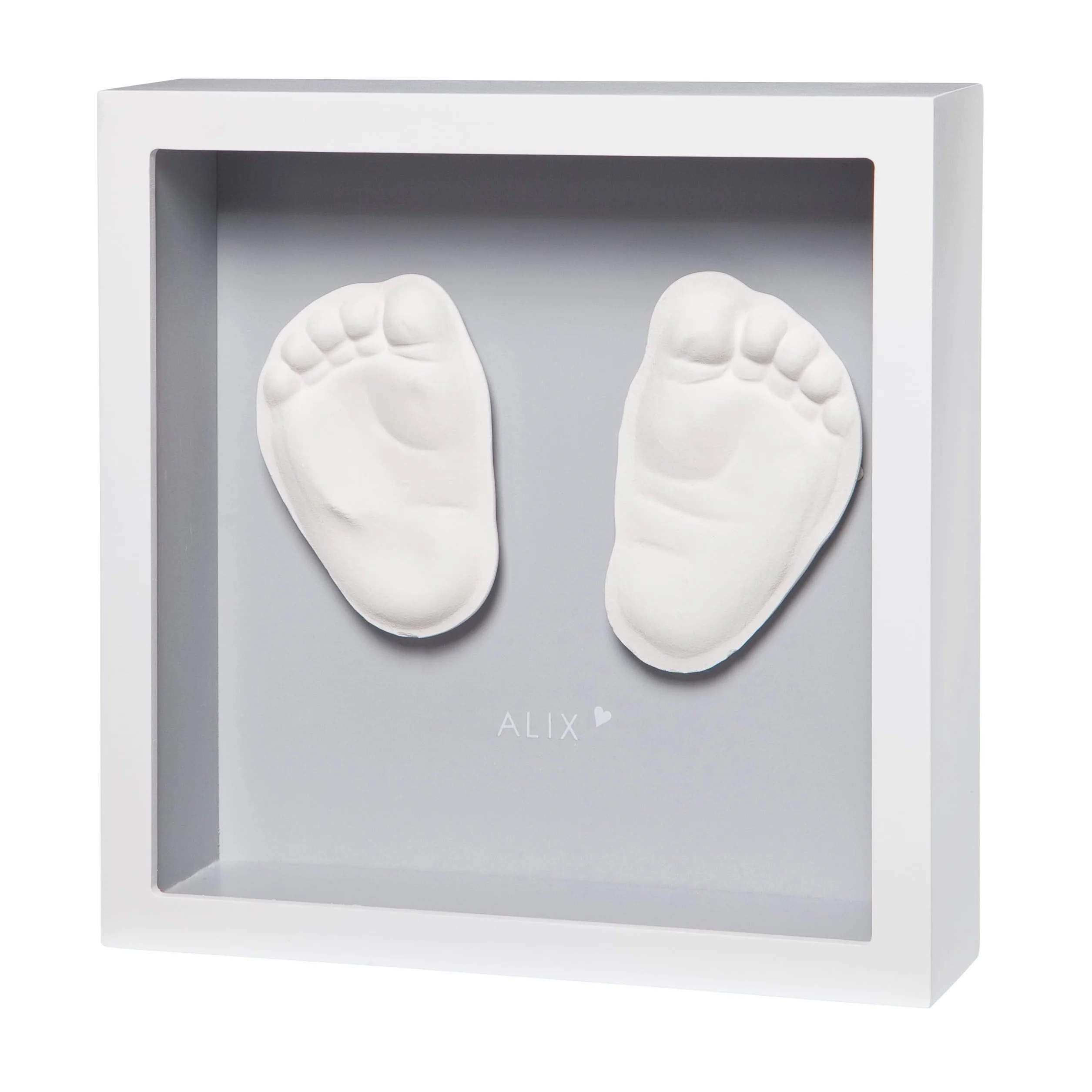 Baby Art My Little Steps Kit Impronta Per Scultura Dei Piedini Del Neonato, Quadro Per Decorazione Cameretta, Regalo Nascita, Colore Grigio