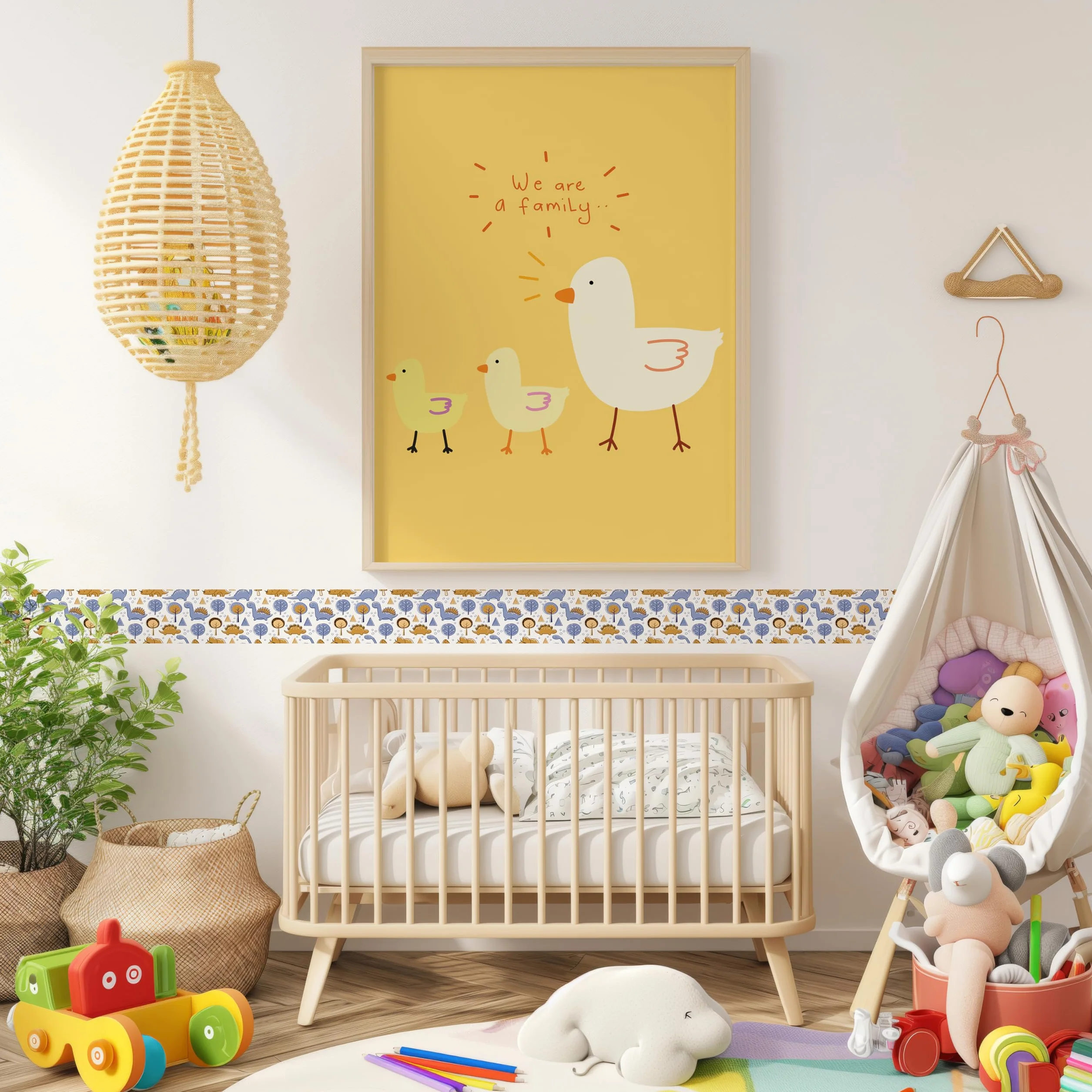 Bordo murale "Dinosauri" Greca decorativa per pareti cameretta bambini, adesivo riposizionabile e lavabile, facile applicazione e rimozione. Scopri la collezione