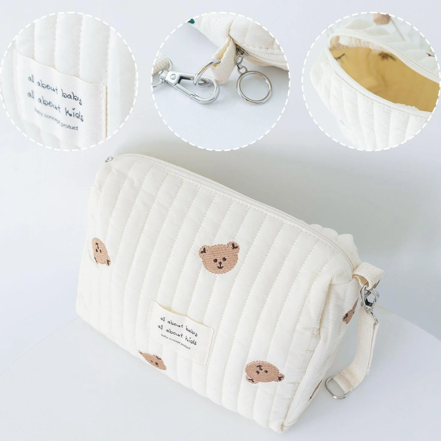 1 Borsa Da Viaggio, 1 Portacarte, 1 Portachiavi, Borsa Portatile, Borsa Per Pannolini Per Bambini, Custodia