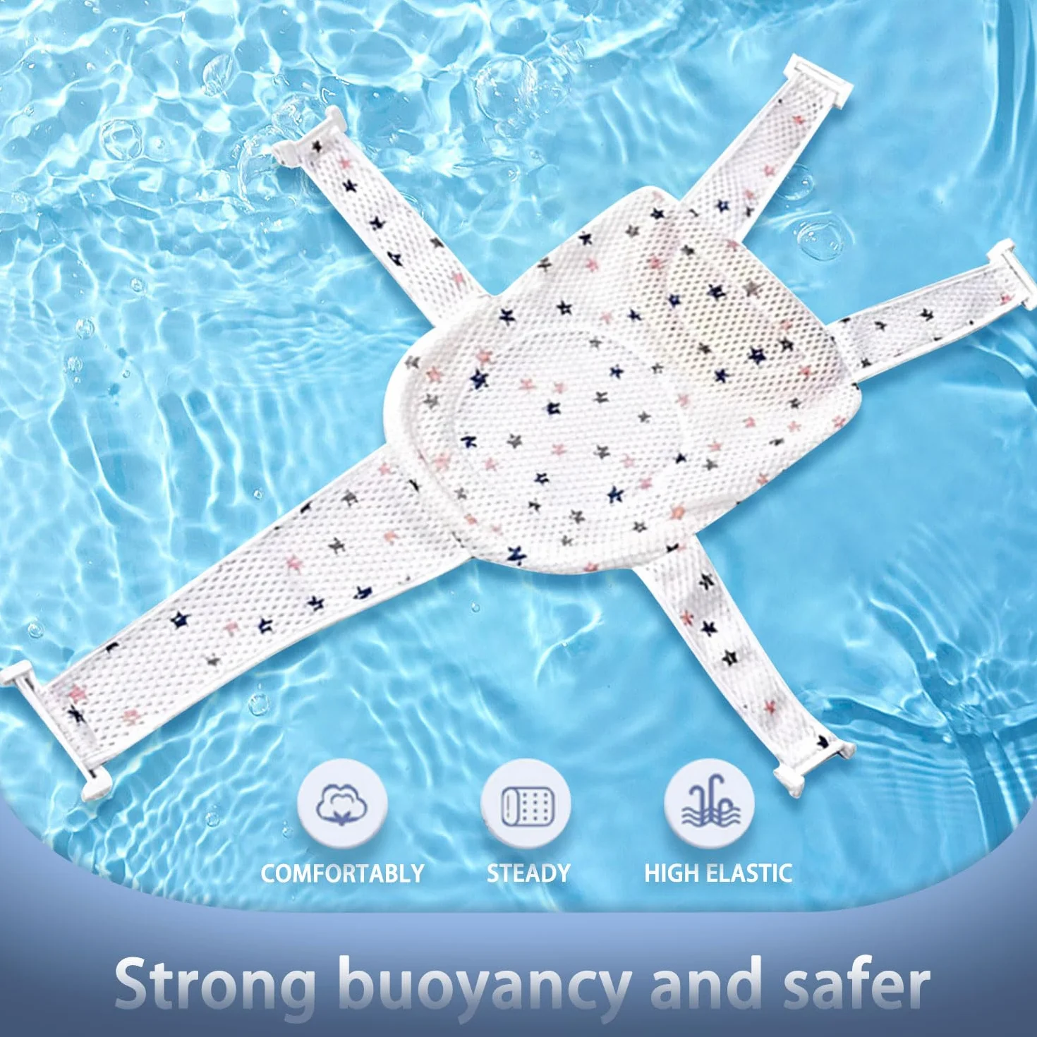 Cuscino Bagnetto Neonato Universale, Tappetino da Bagno per Neonati, Rete Bagnetto Sedile Bagnetti, Bagnetto Supporto Sedile Regolabile, Tappetino per il bagnetto Neonato, per Bambino 0-3 anni