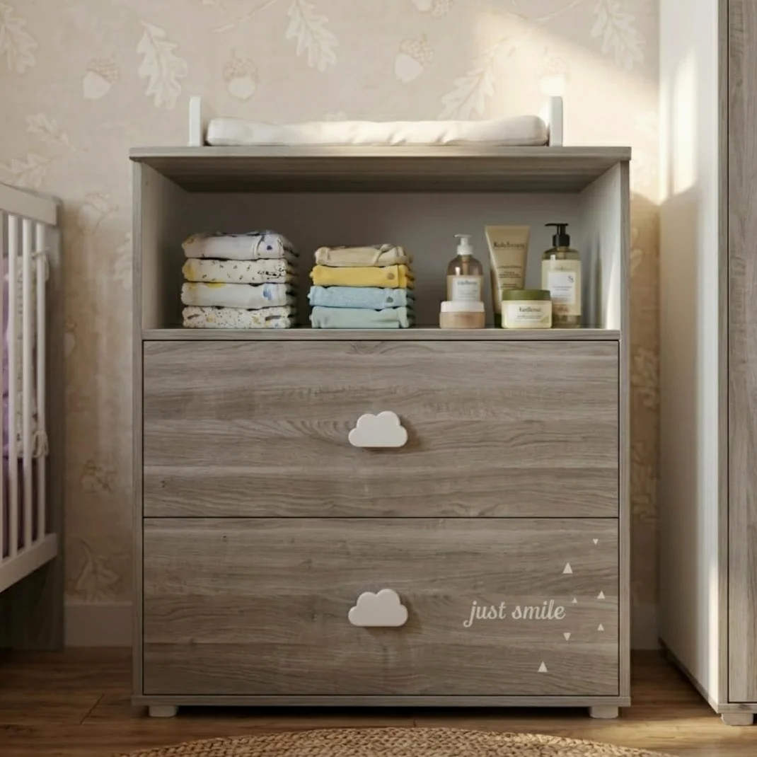 Baby Price Smile Cassettiera fasciatoio Quercia Silex