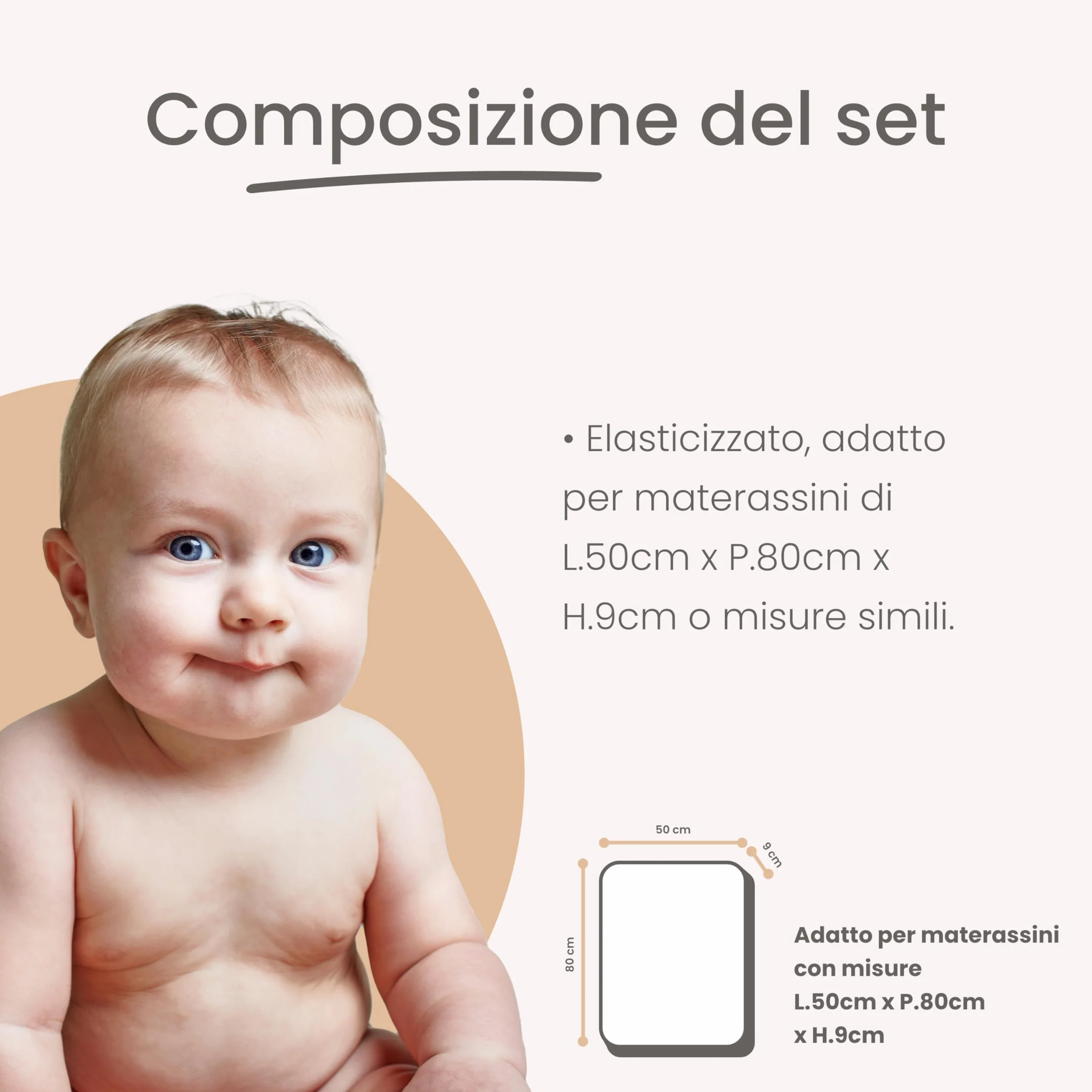 PALLA PALLINA Copri Fasciatoio Neonato Universale Con Elastico Per Una Perfetta Aderenza Al Materassino Fasciatoio Coprifasciatoio Spugna Ultra Assorbente Atossica PRODOTTO IN ITALIA