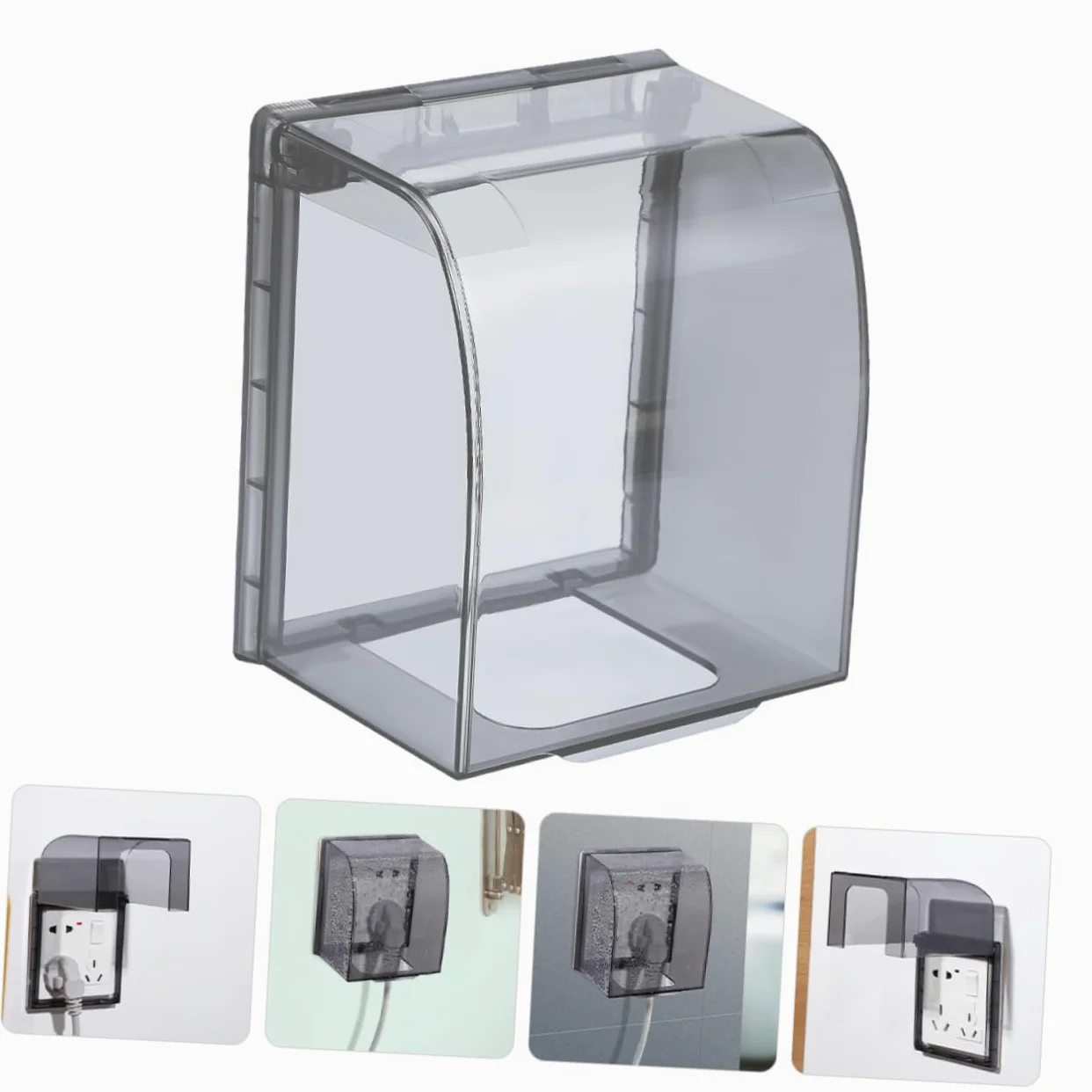 EXCEART 4 Set Coperchi Per Elettrica Impermeabili Da Protezione Per Outlet Da Bagno Copertura Autoaderente Per Elettrica Design Elegante E Pratico Facile Da Installare E Usare 2 Pezzi*4