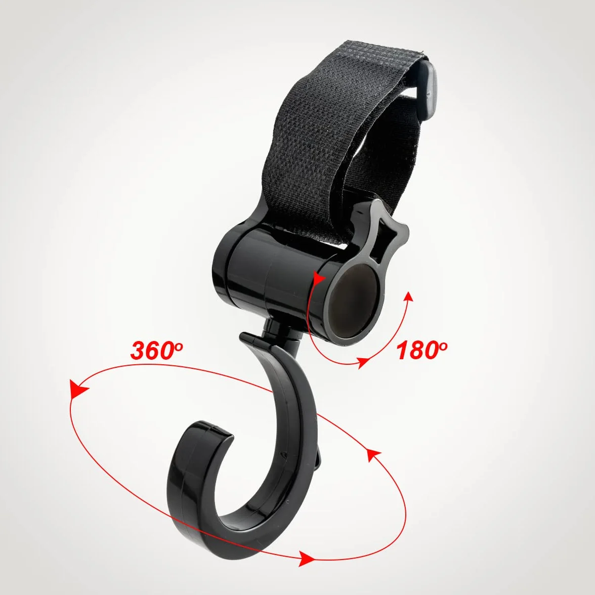 4 Pezzi Ganci Passeggino Universali Macla - Ganci per Passeggino Porta Borse in Alluminio - Portaoggetti Passeggino con Chiusura Regolabile in Velcro - Design Elegante e Cuciture Extra Forti